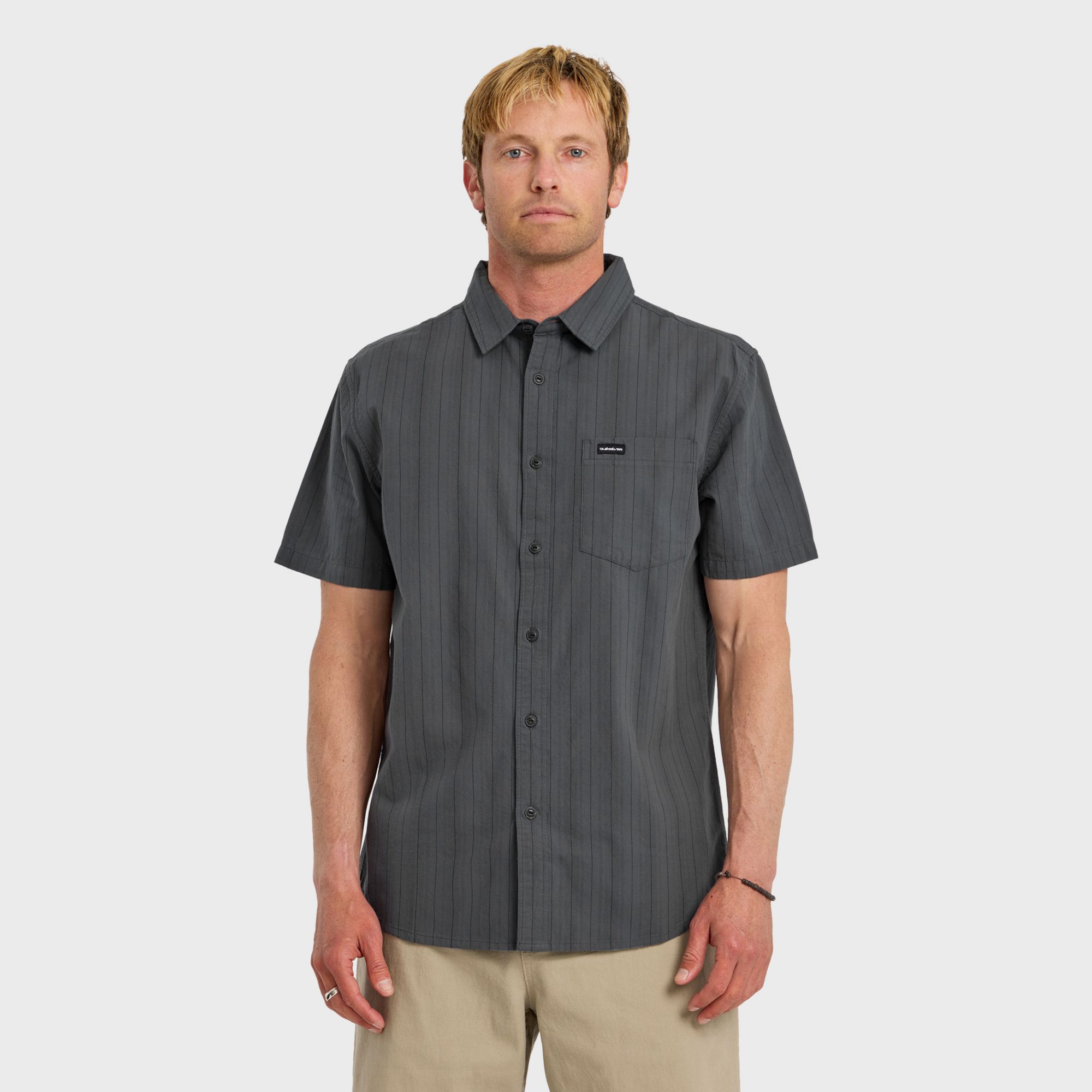 Quiksilver Men's Dobby Stripe Classic Short Sleeve Top