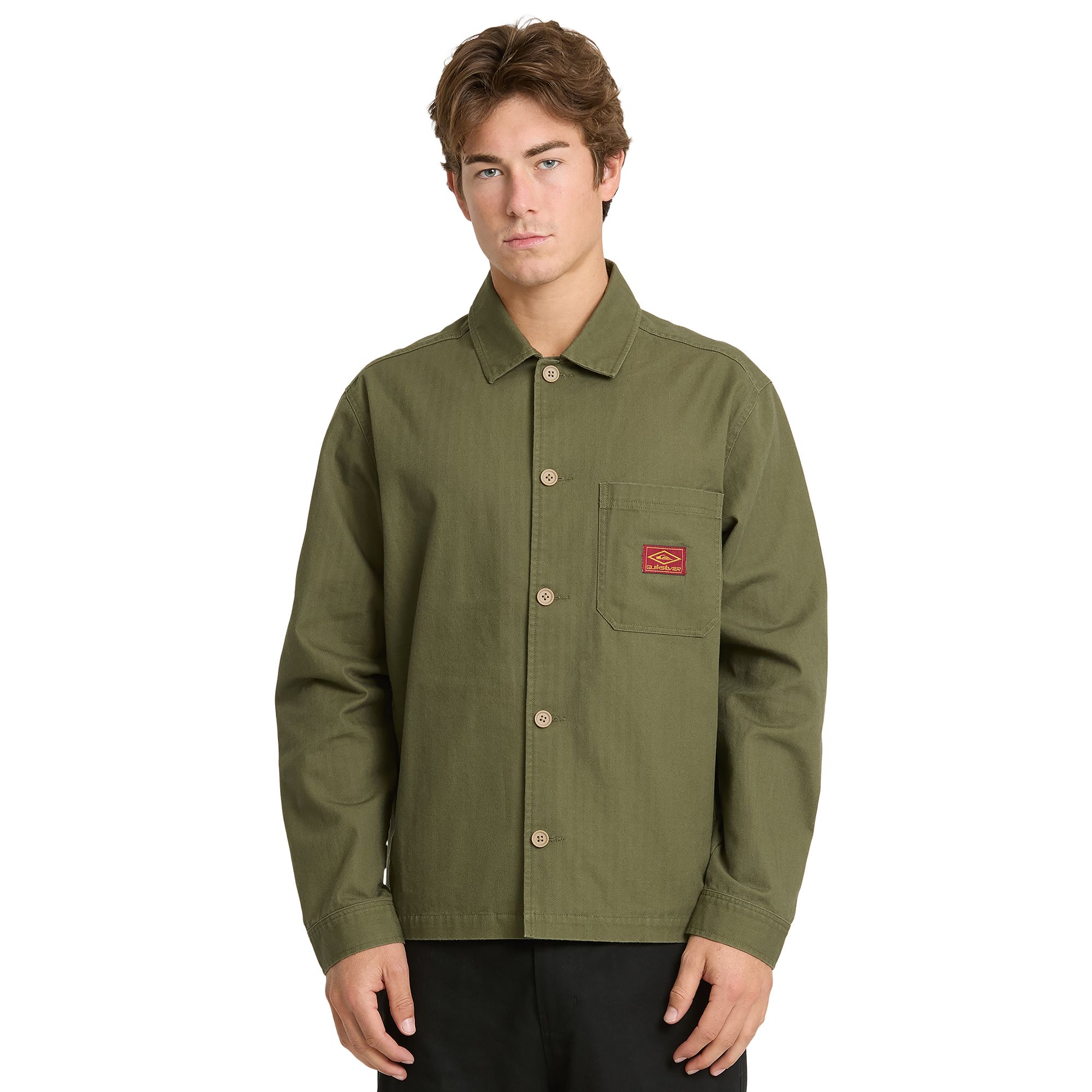 Quiksilver Men's Herringbone Long Sleeve Woven Overshirt