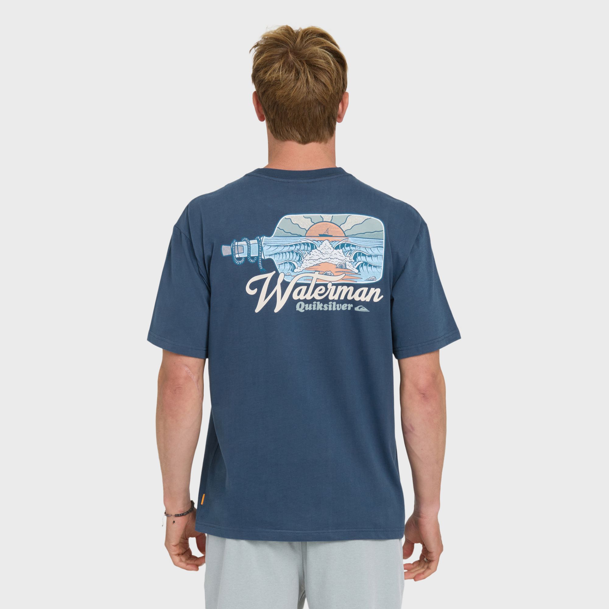 Quiksilver Men's Waterman Bottle Life Classic Cotton T-Shirt