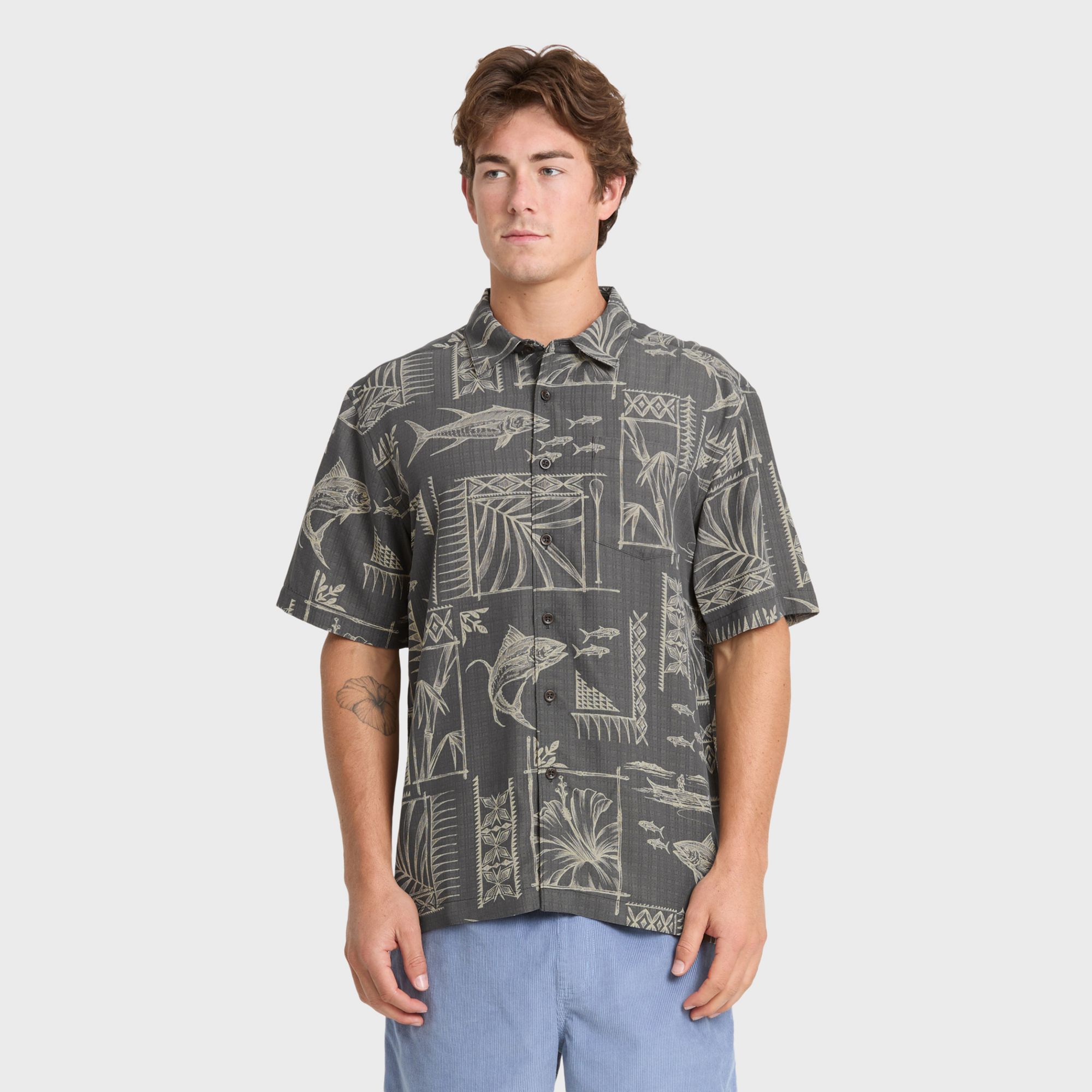 Quiksilver Men's Paradise Bay Woven Short Sleeve Shirt
