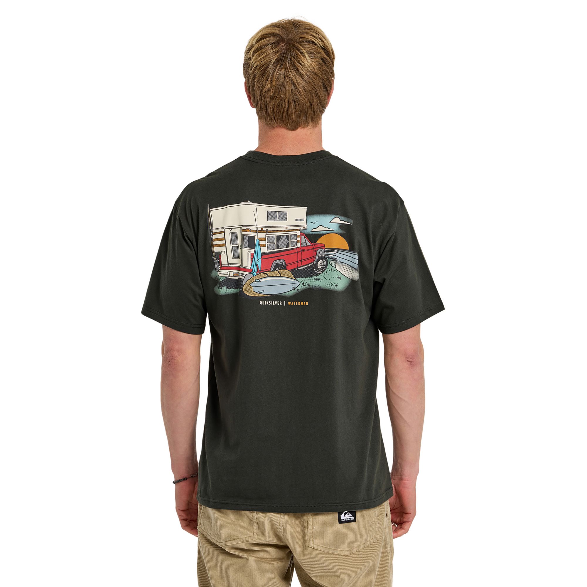 Quiksilver Men's Waterman Off The Grid Screen T-Shirt