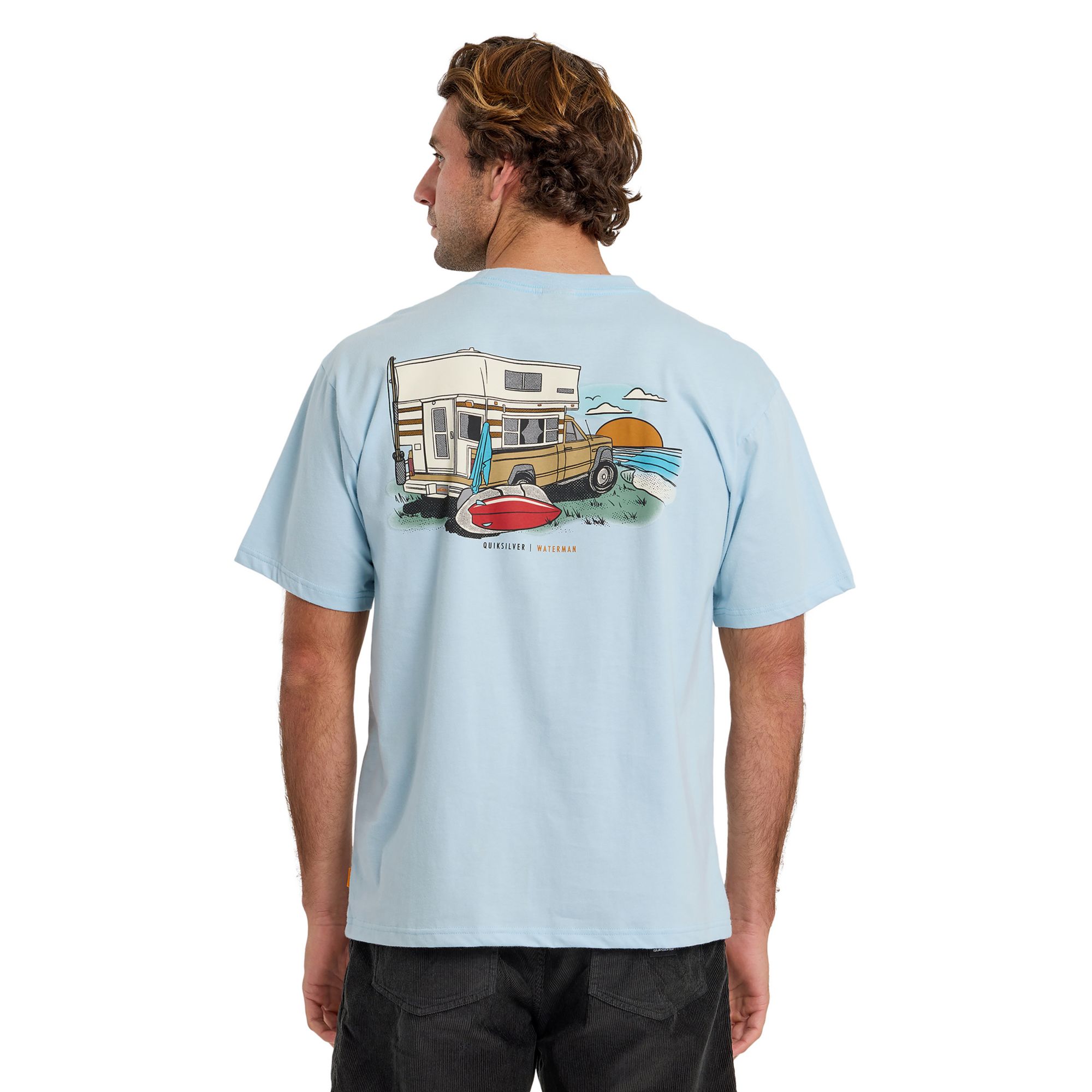 Quiksilver Men's Waterman Off The Grid Screen T-Shirt