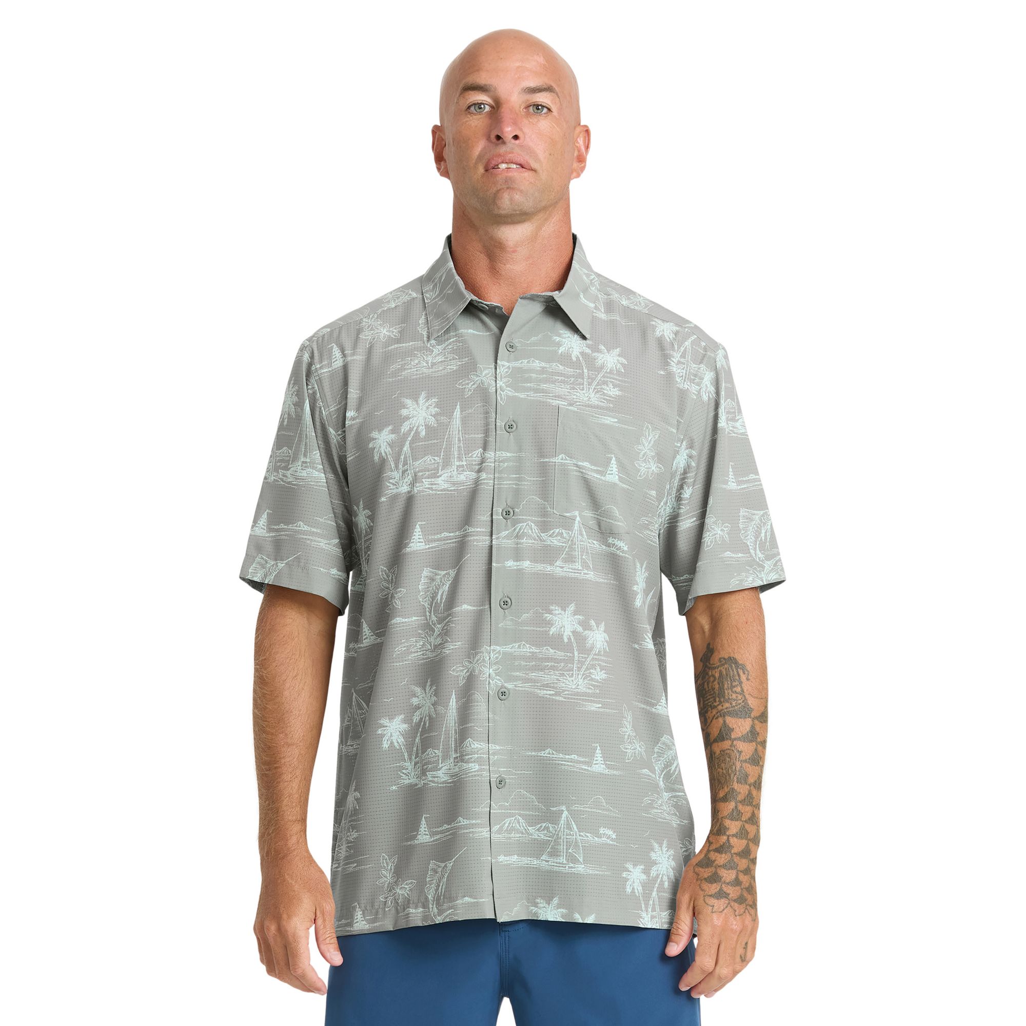 Quiksilver Men's Waterman Performance Pack Woven Short Sleeve Shirt
