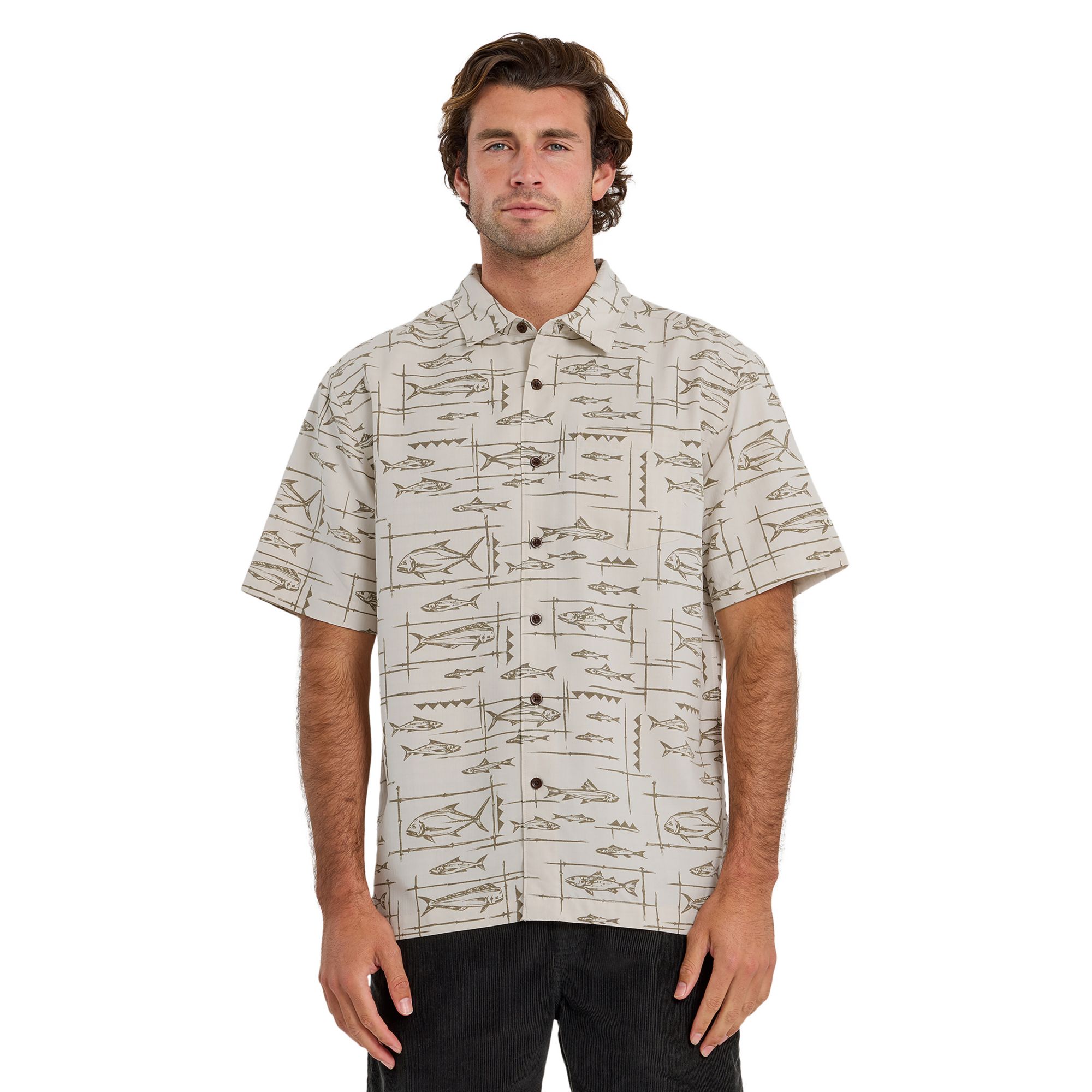 Quiksilver Men's Waterman Topanga Woven Short Sleeve Shirt