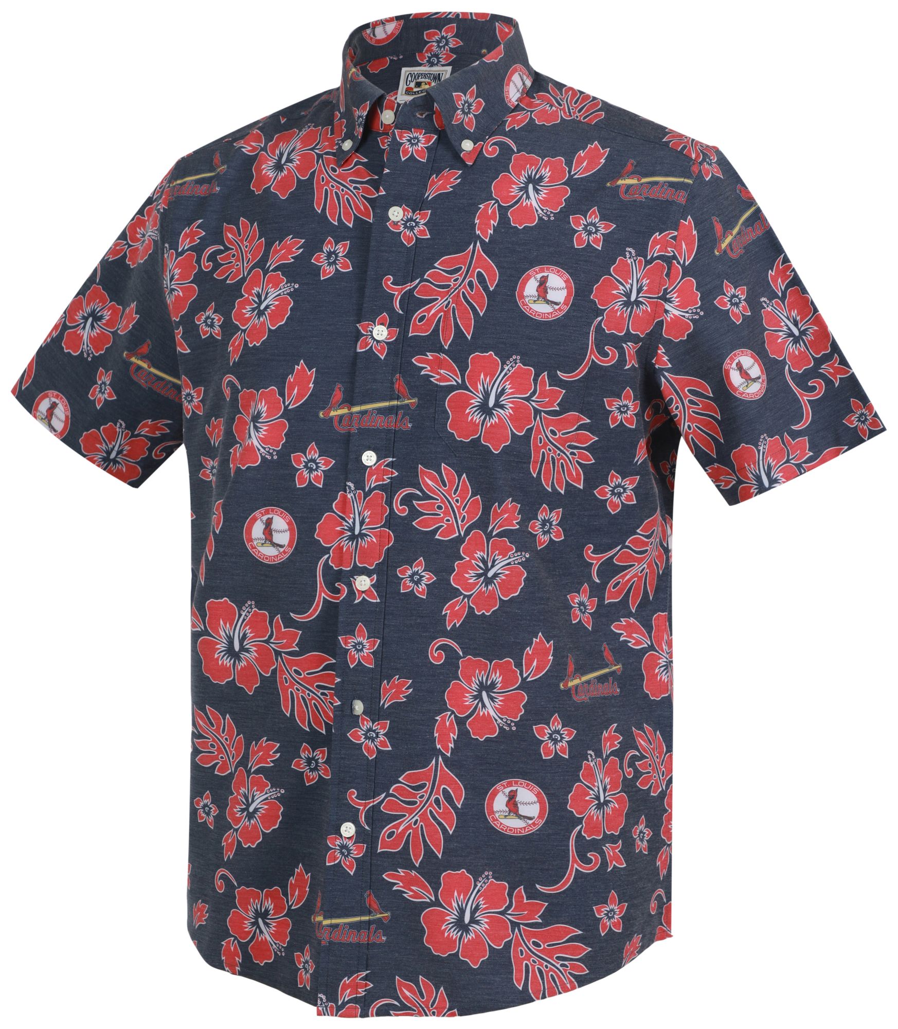 Reyn Spooner Men's St. Louis Cardinals Navy Cooperstown Kekai Button-Down Shirt