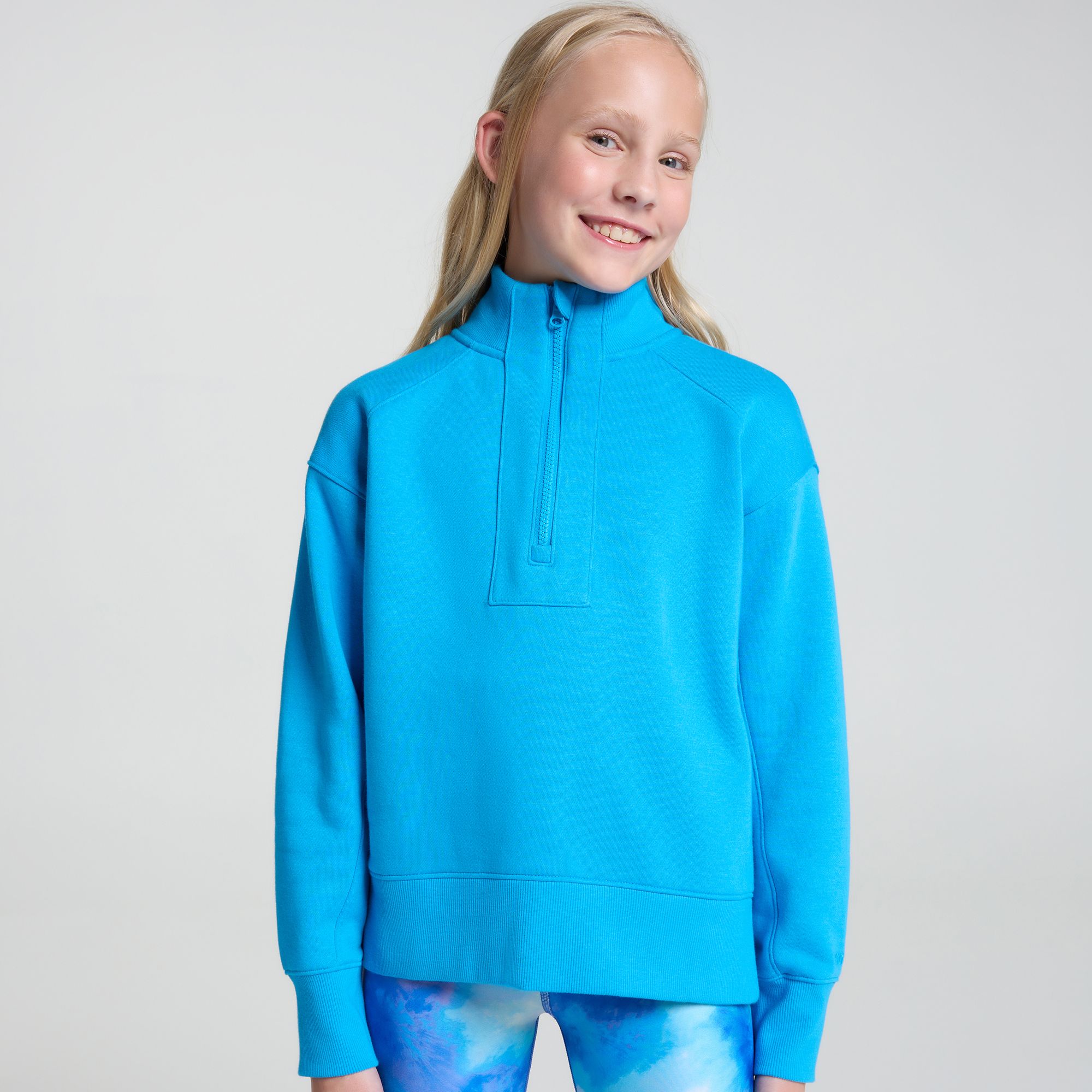 DSG Girls' Classic Fleece 1/4 Zip Sweatshirt, XS, Cruising