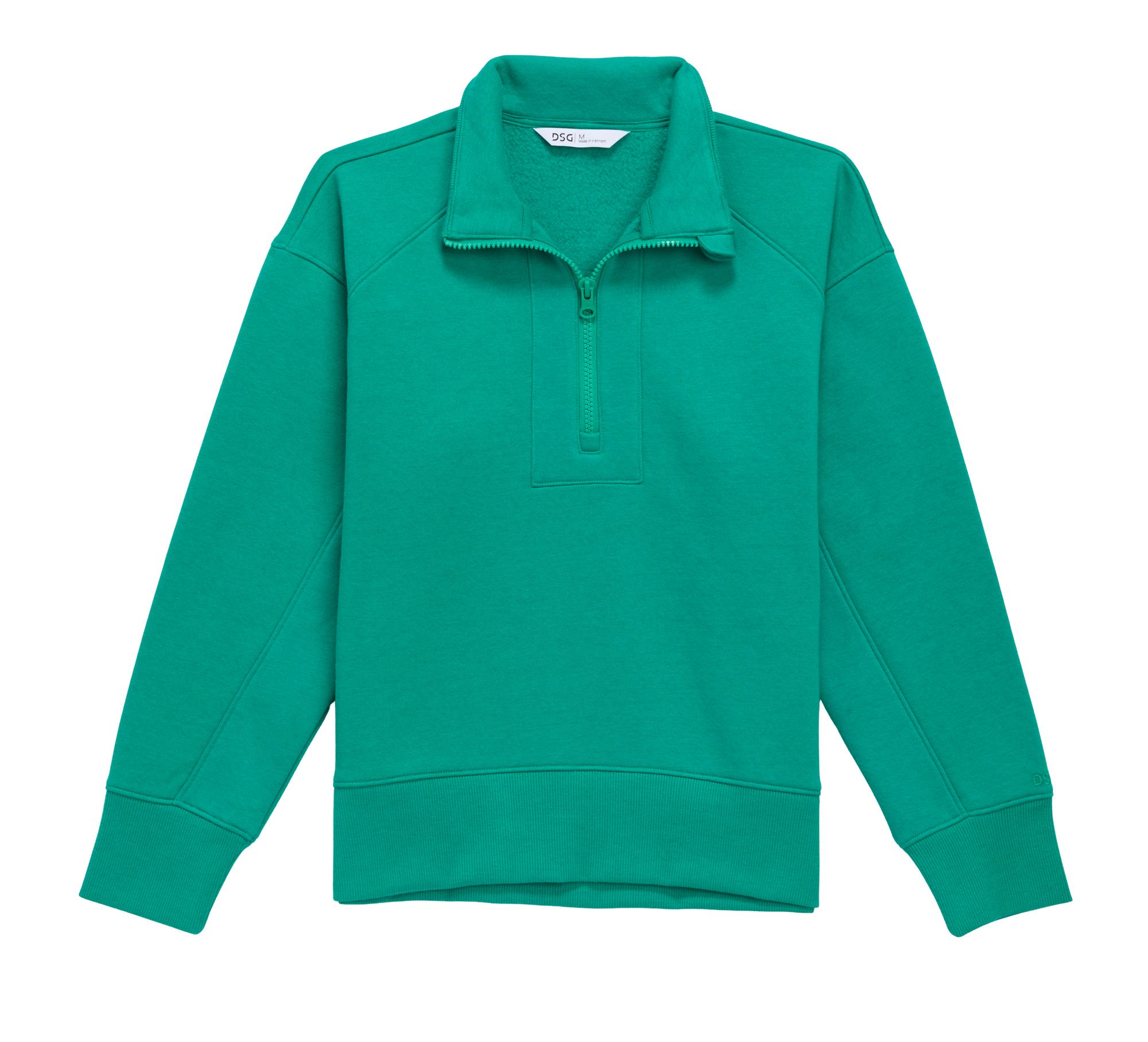 DSG Girls' Classic Fleece 1/4 Zip Sweatshirt, XS, Melted Emerald