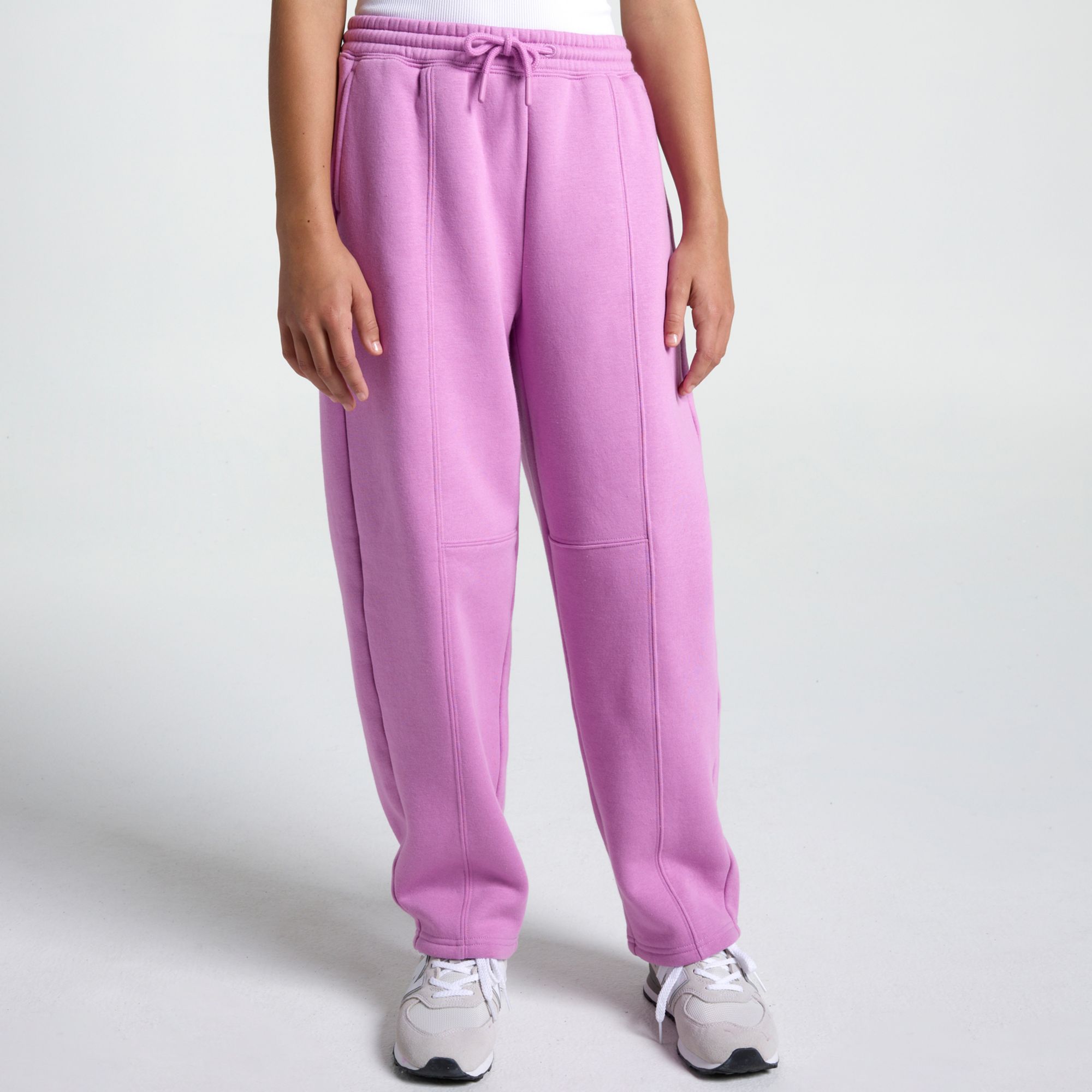 DSG Girls' Classic Fleece Mid-Rise Barrel Pants, XL, Purple Tropic
