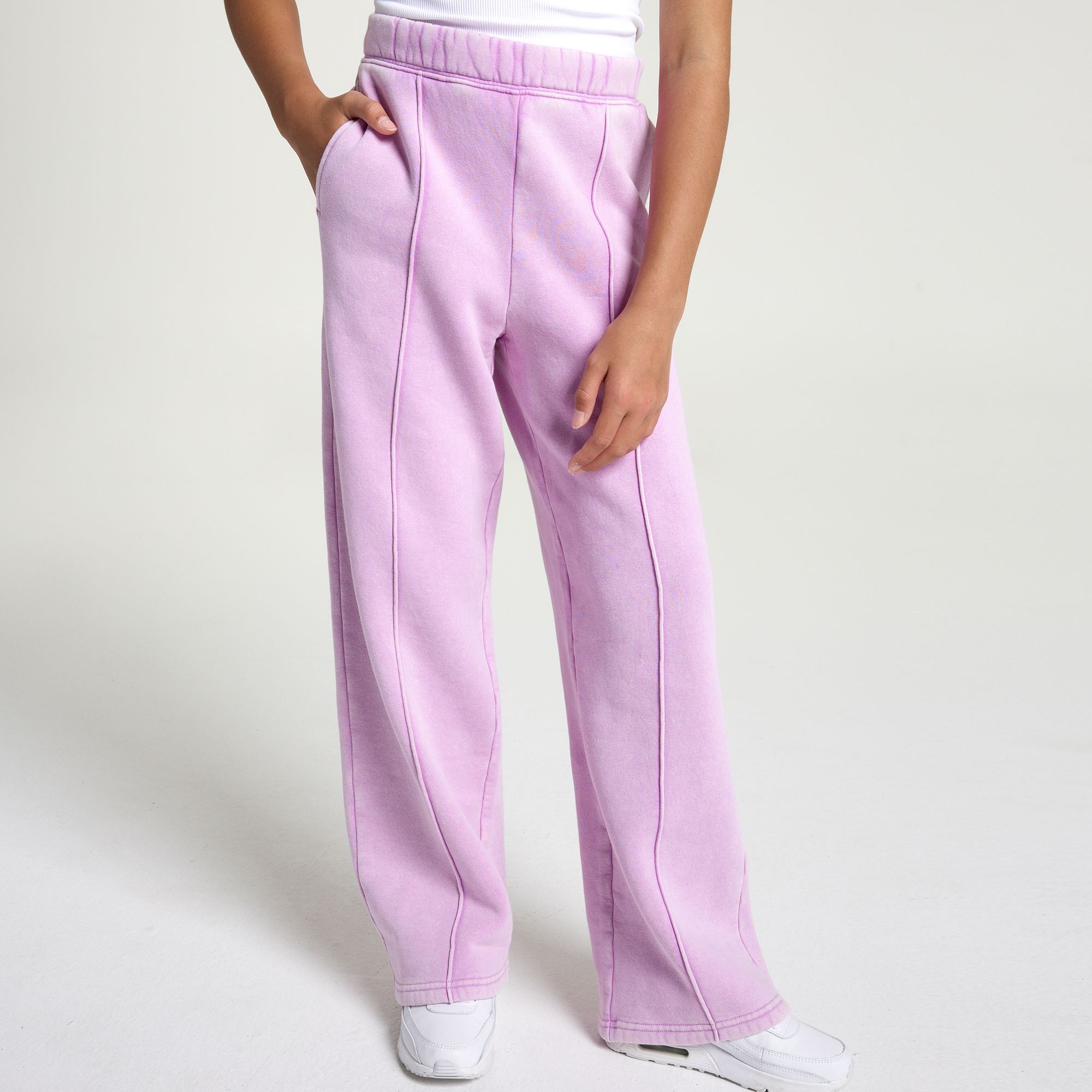 DSG Girls' Classic Washed Fleece Pintuck Pant