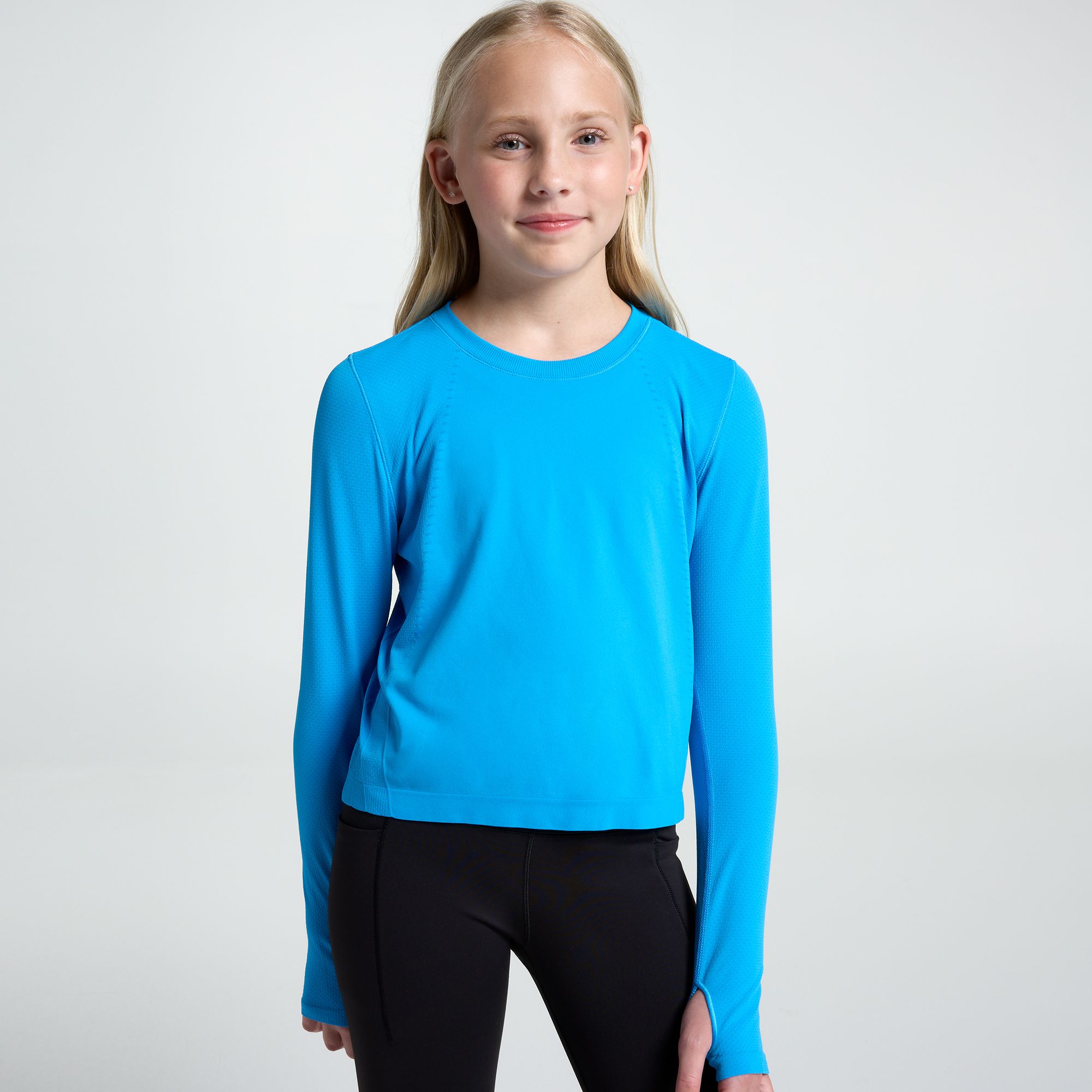 DSG Girls' Movement Seamless Boxy Long Sleeve Shirt