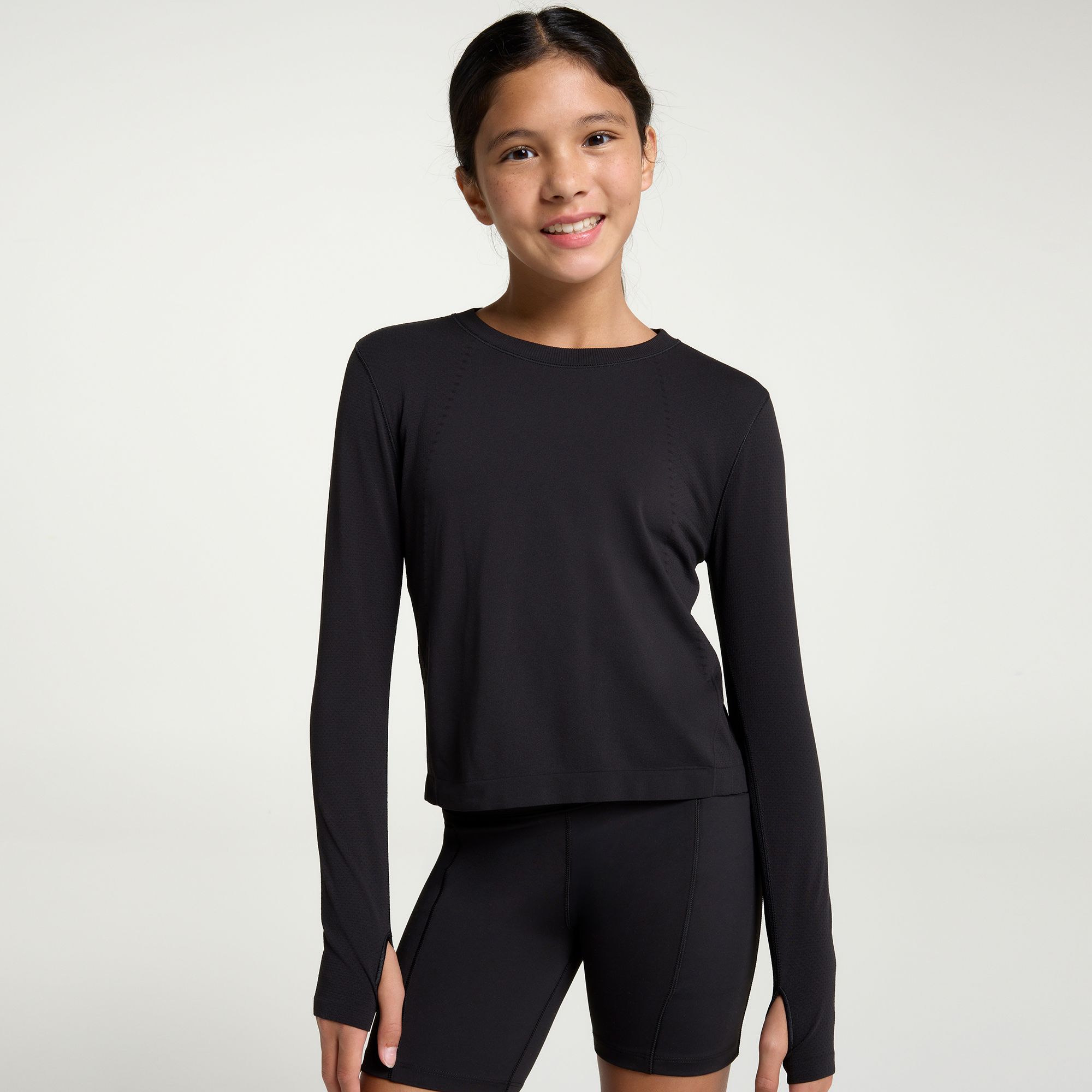 DSG Girls' Movement Seamless Boxy Long Sleeve Shirt