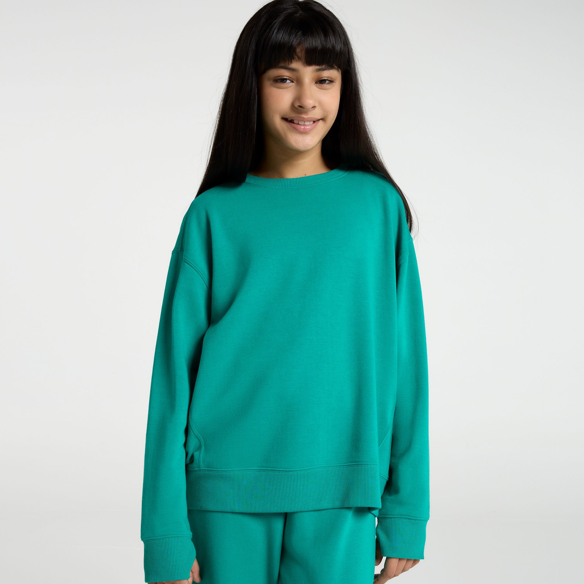 DSG Girls' So Soft Crew, XL, Melted Emerald