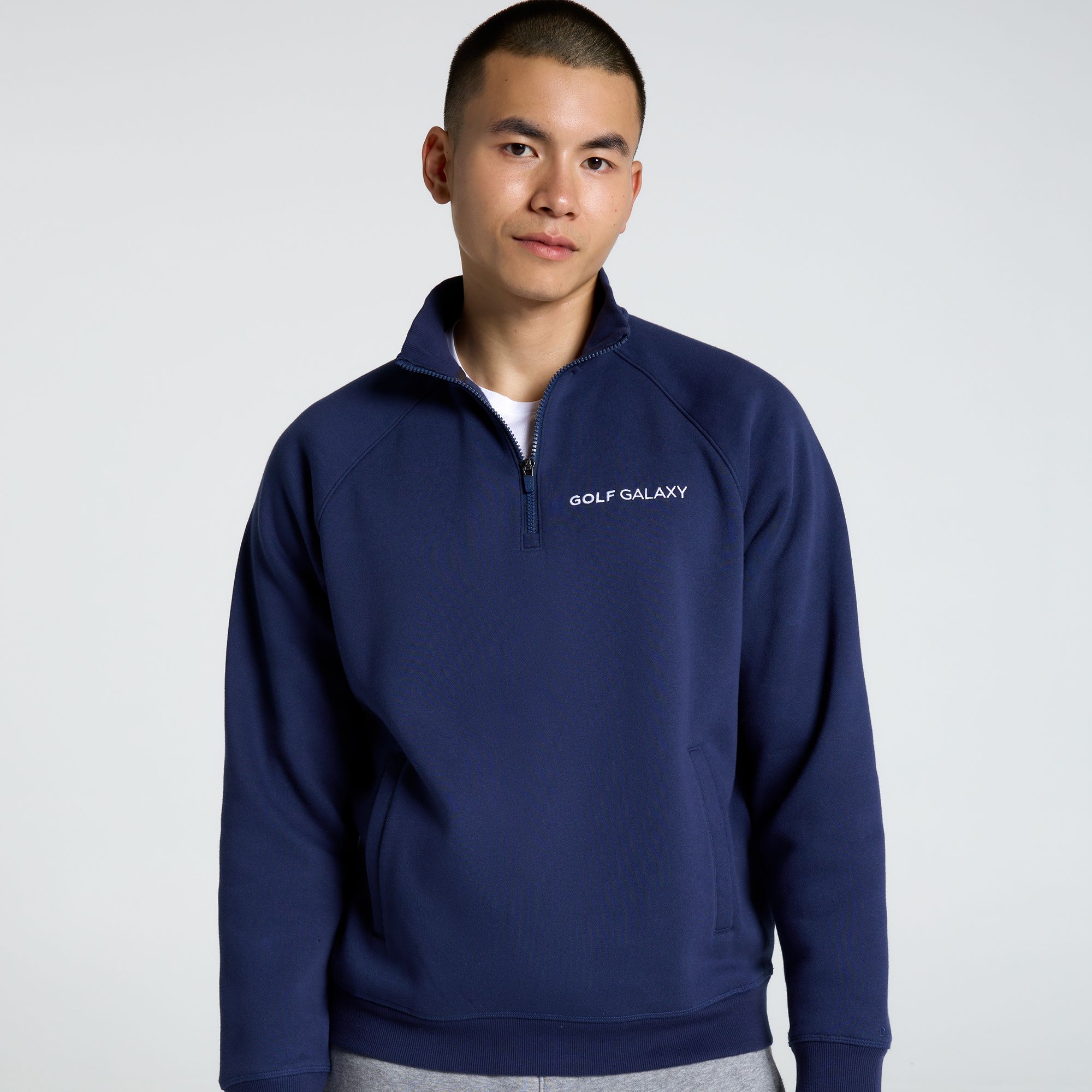 DSG Men's Embroidered Classic Fleece 1/4 Zip, XXL, Embroidered Dress Blues