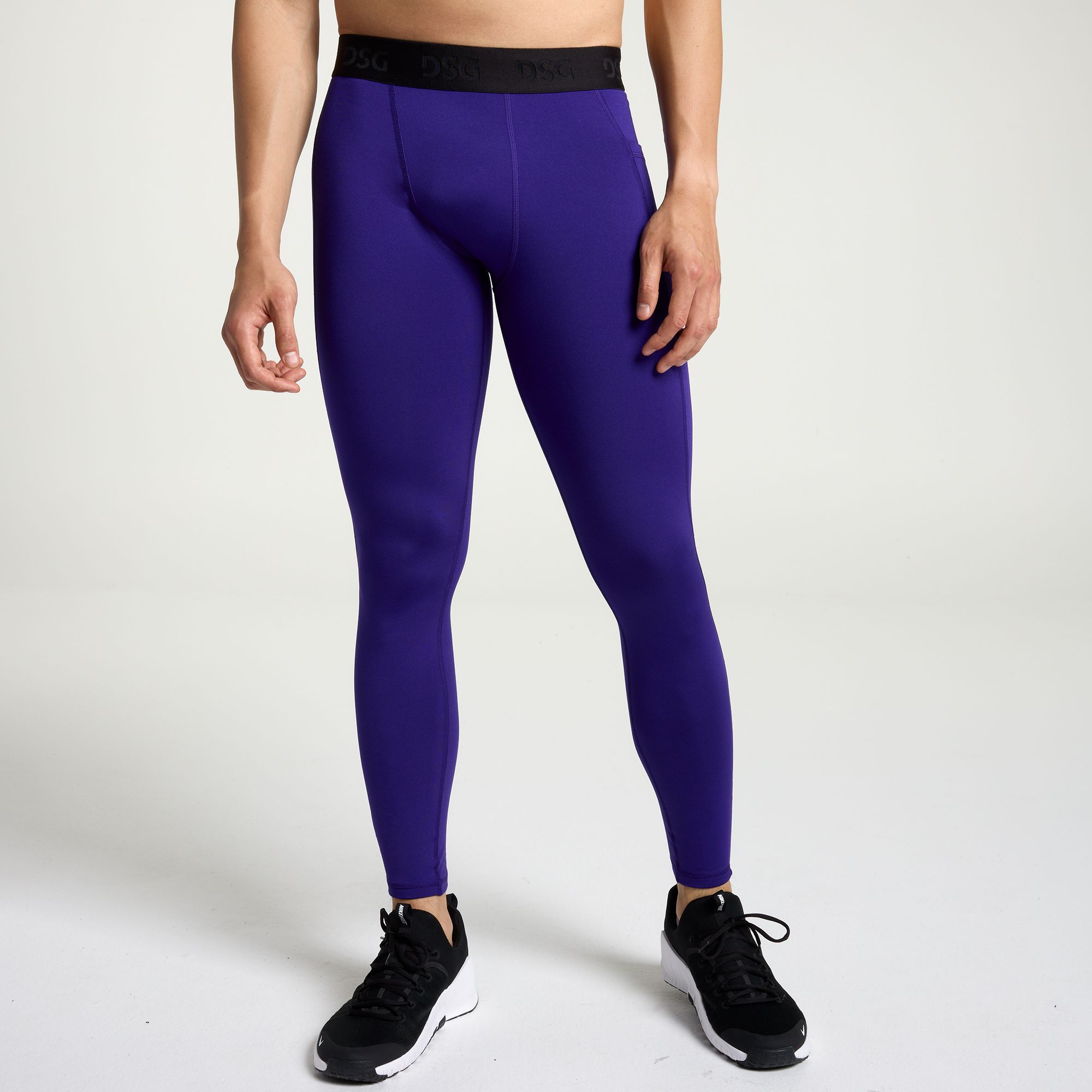 DSG Men's Cold Weather Compression Tight, XXL, Team Purple