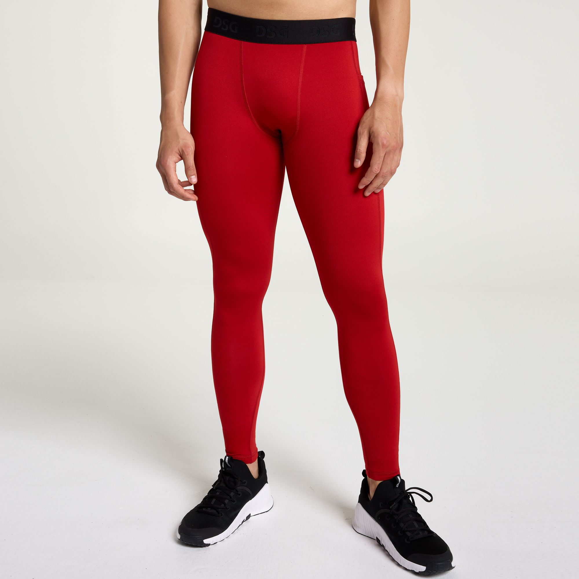 DSG Men's Cold Weather Compression Tight, XXL, Team Red