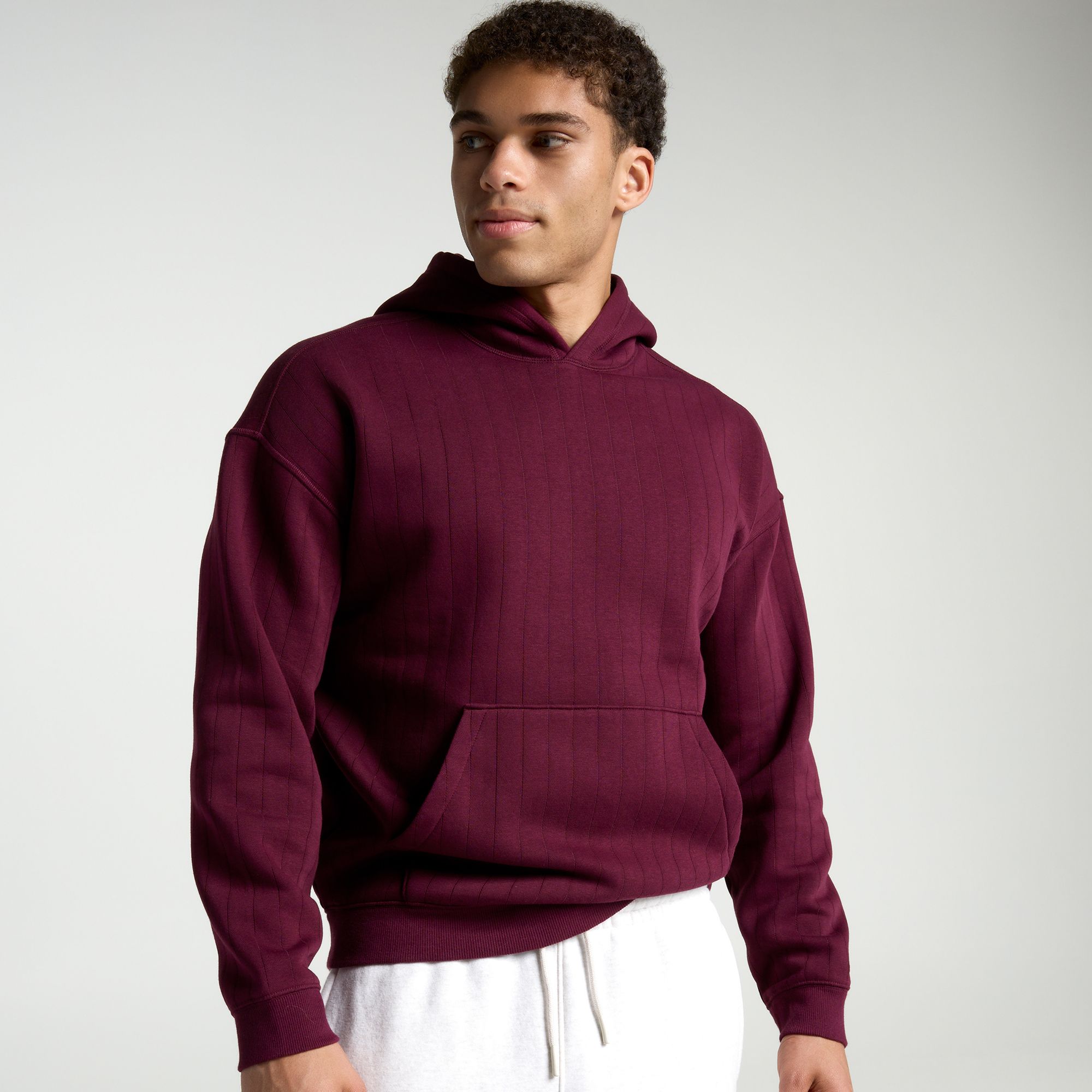 DSG Men's Relaxed Classic Fleece Drop Needle Hoodie