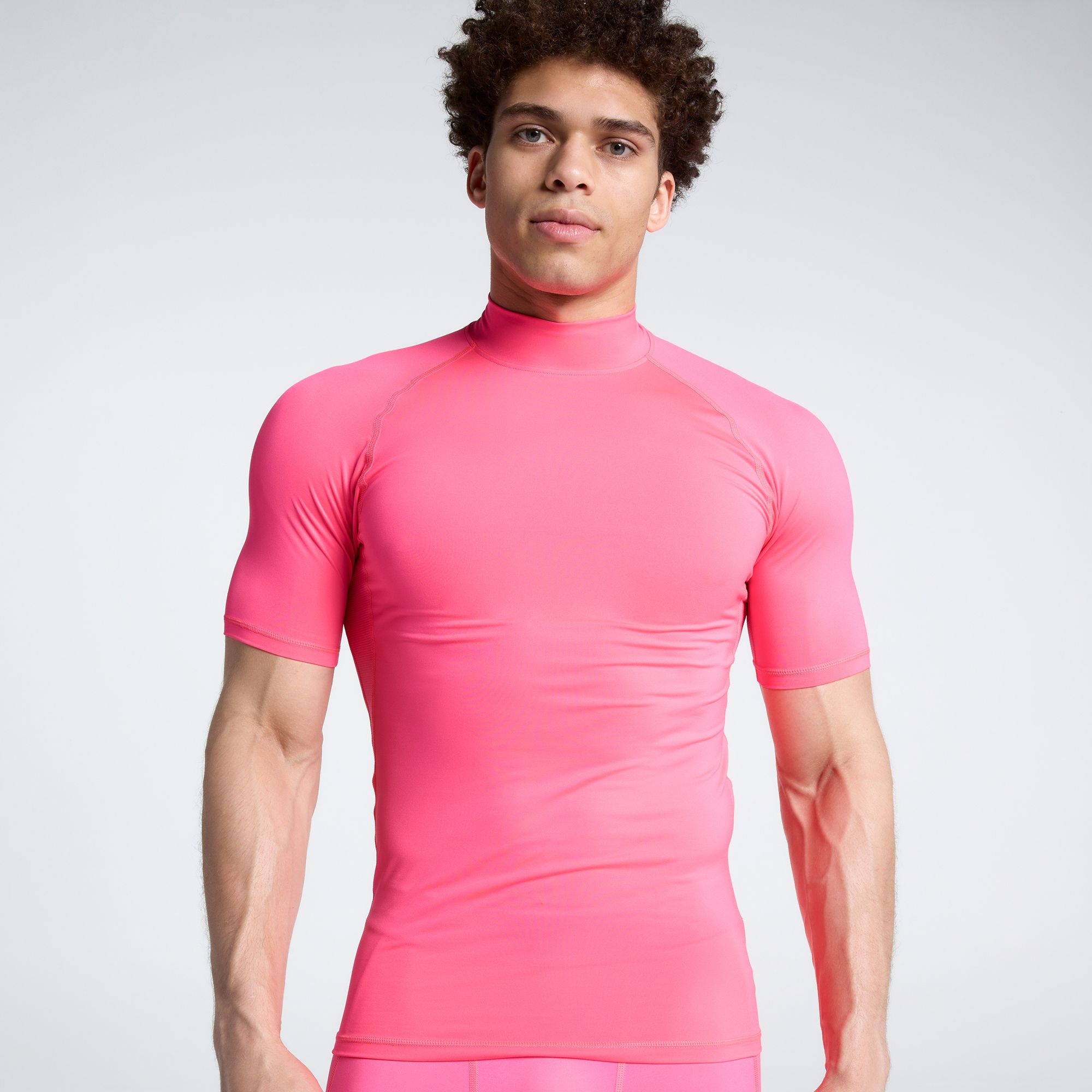 DSG Men's Short Sleeve Compression Mock