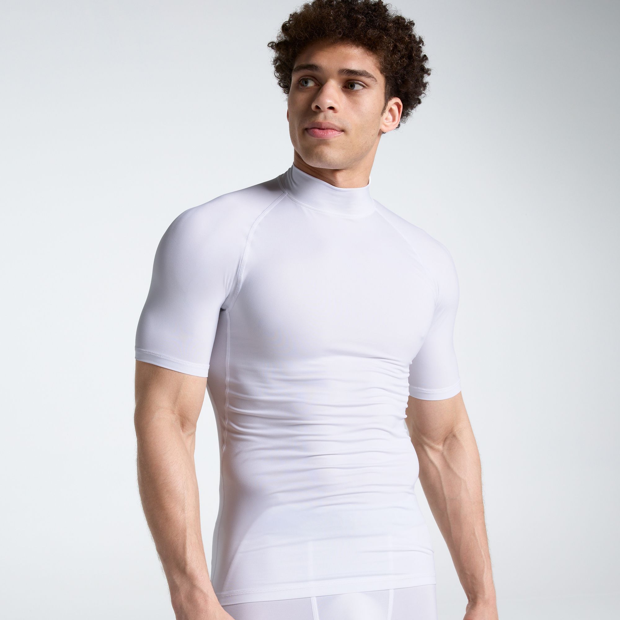 DSG Men's Short Sleeve Compression Mock