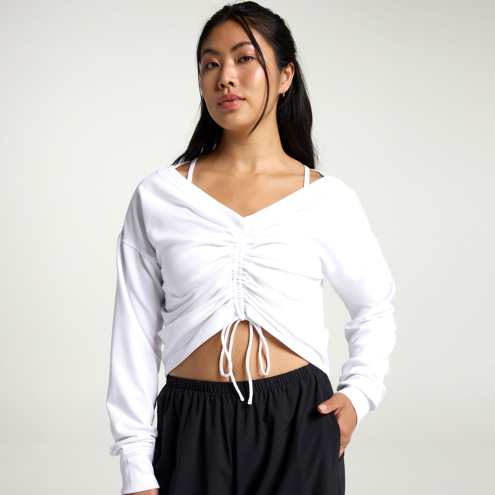 DSG Women's So Soft Off the Shoulder Top, XL, Pure White