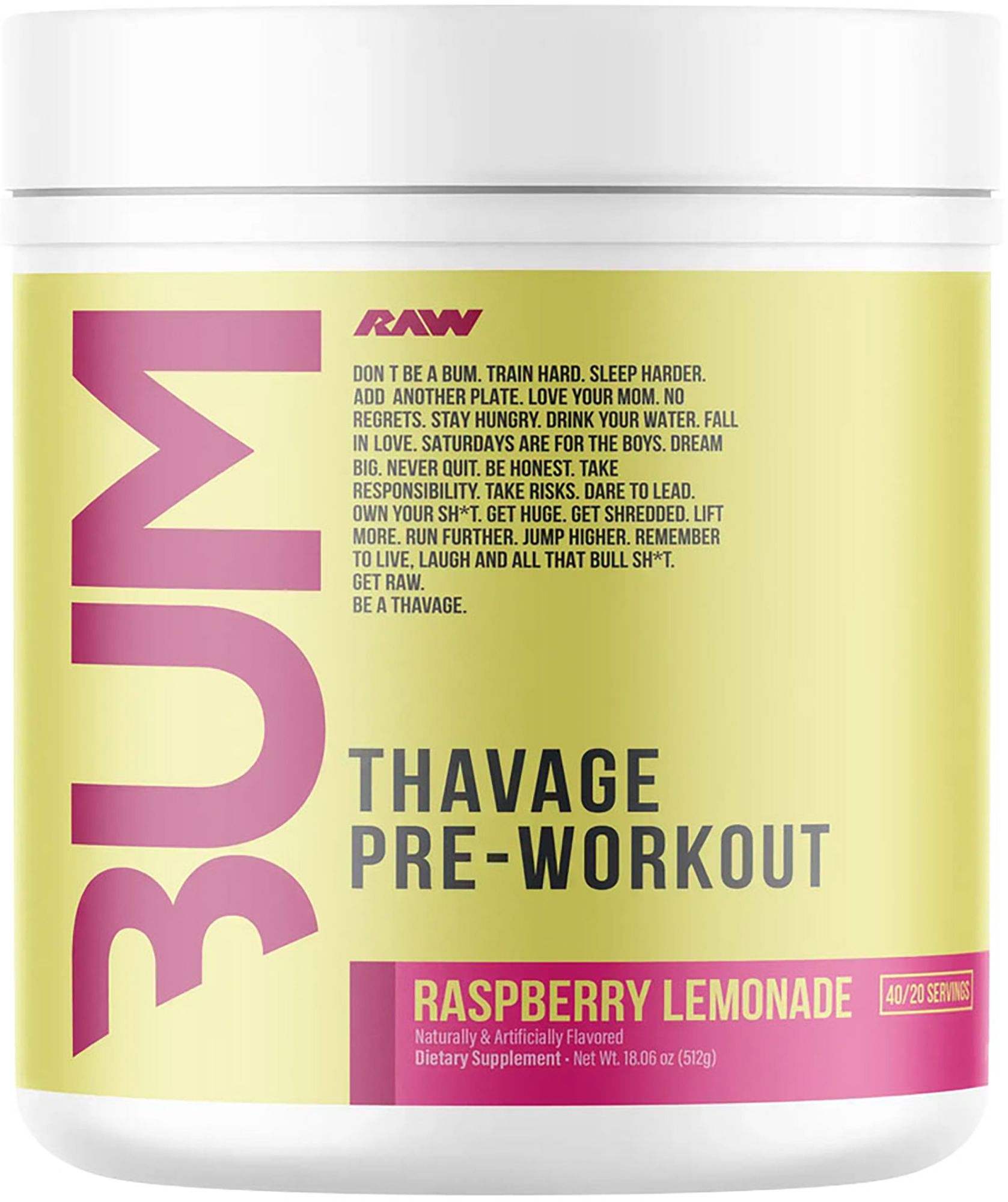 RAW CBUM Thavage Pre-Workout