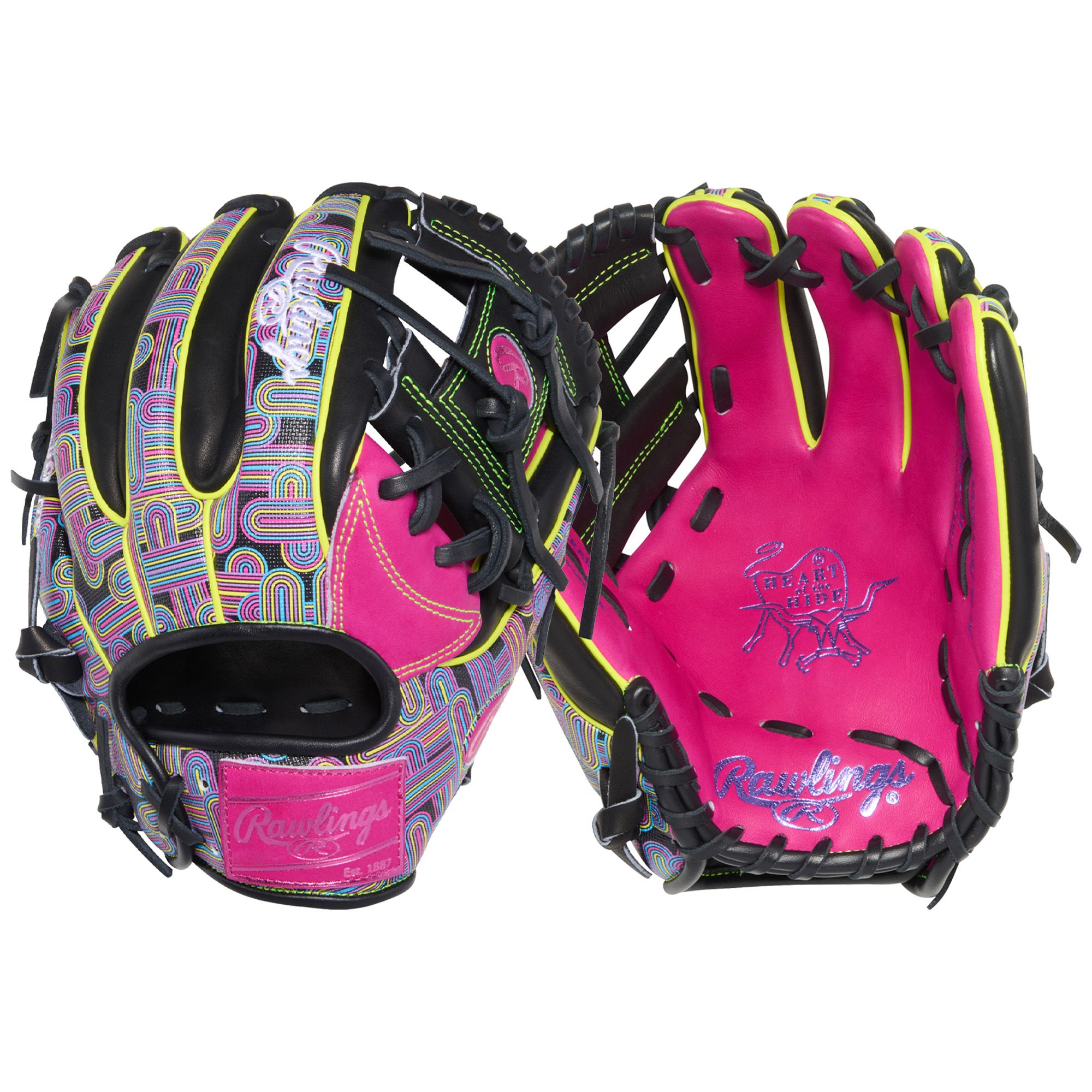 Rawlings 11.5" Color Sync 10 Heart of the Hide Series Glove - Berry/Black