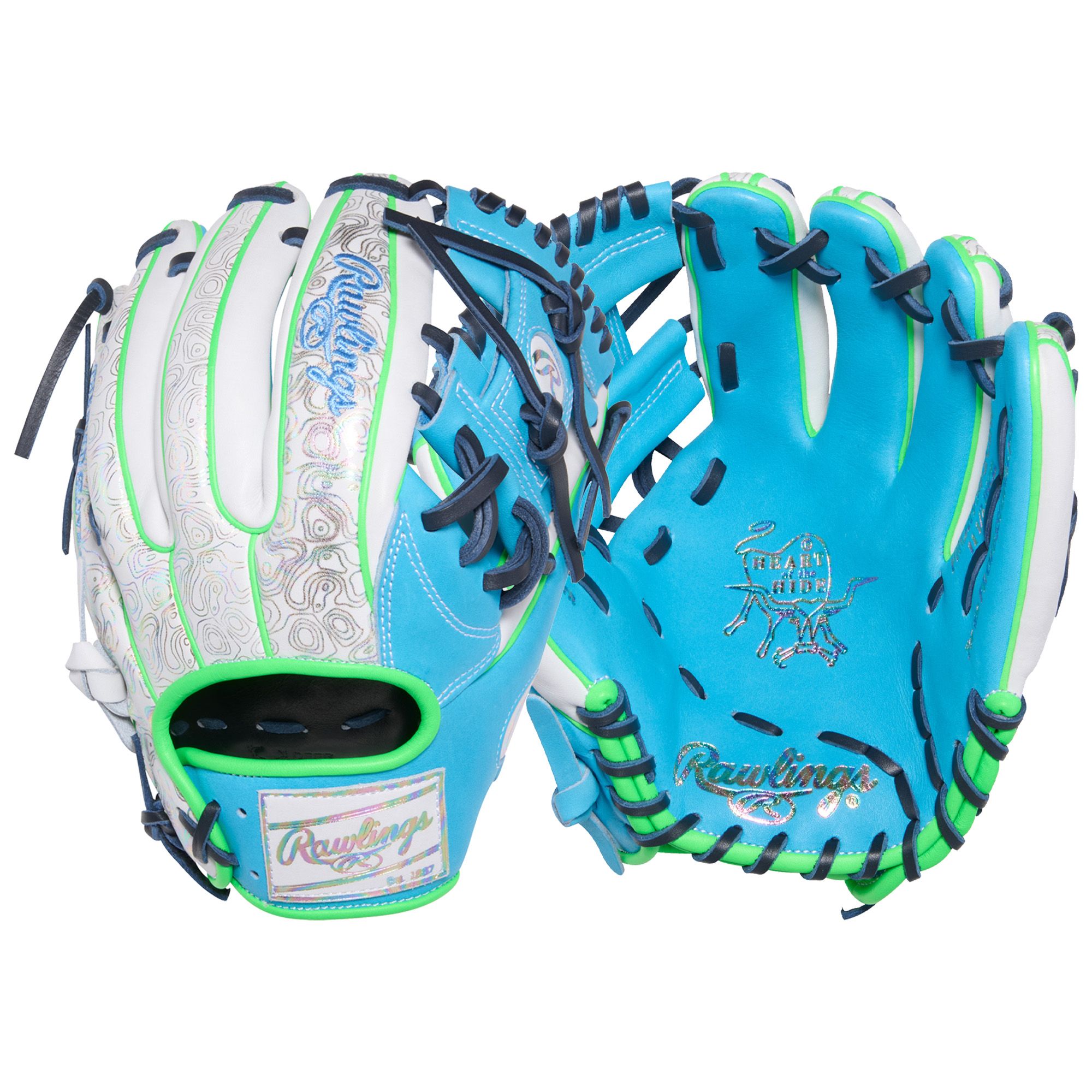 Rawlings 11.5" Color Sync 10 Heart of the Hide Series Glove - Blue/White