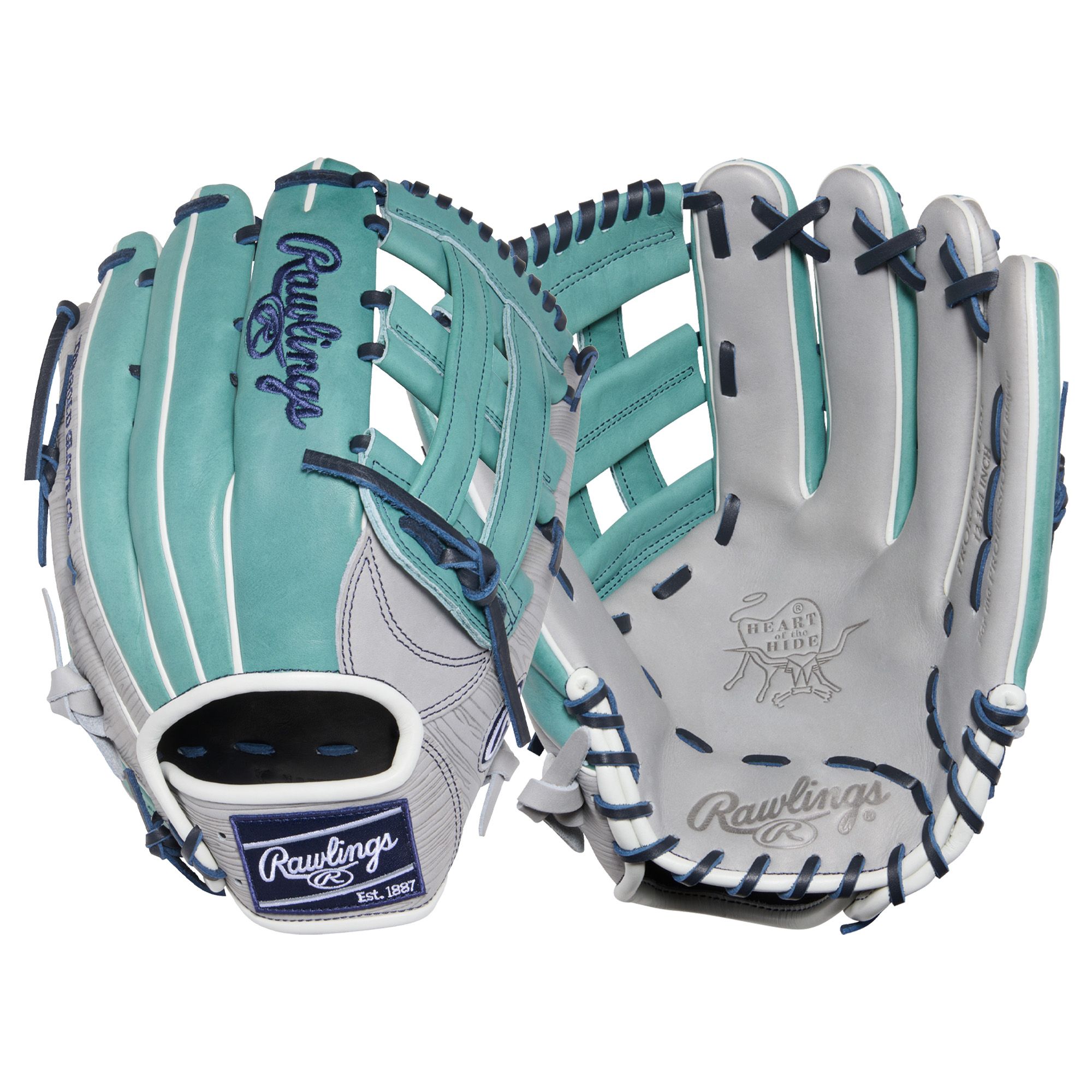 Rawlings 12.25" Color Sync 10 Heart of the Hide Series Glove - Grey/Spruce