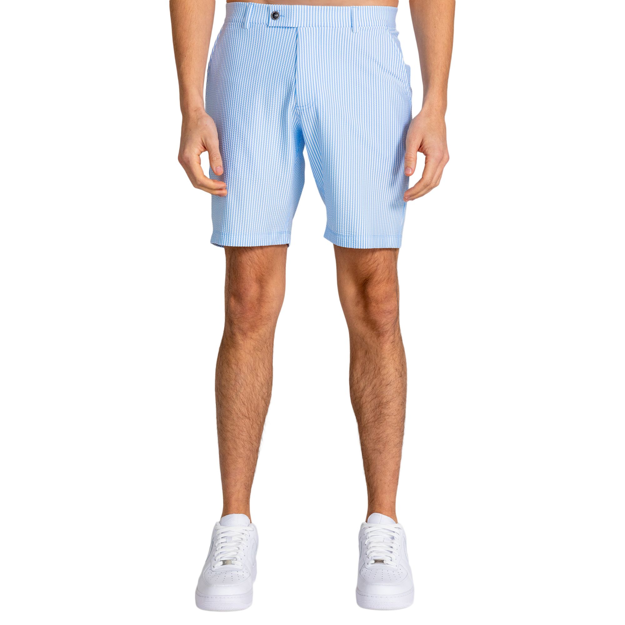 REDVANLY Men's 9” Becker Seersucker Golf Short