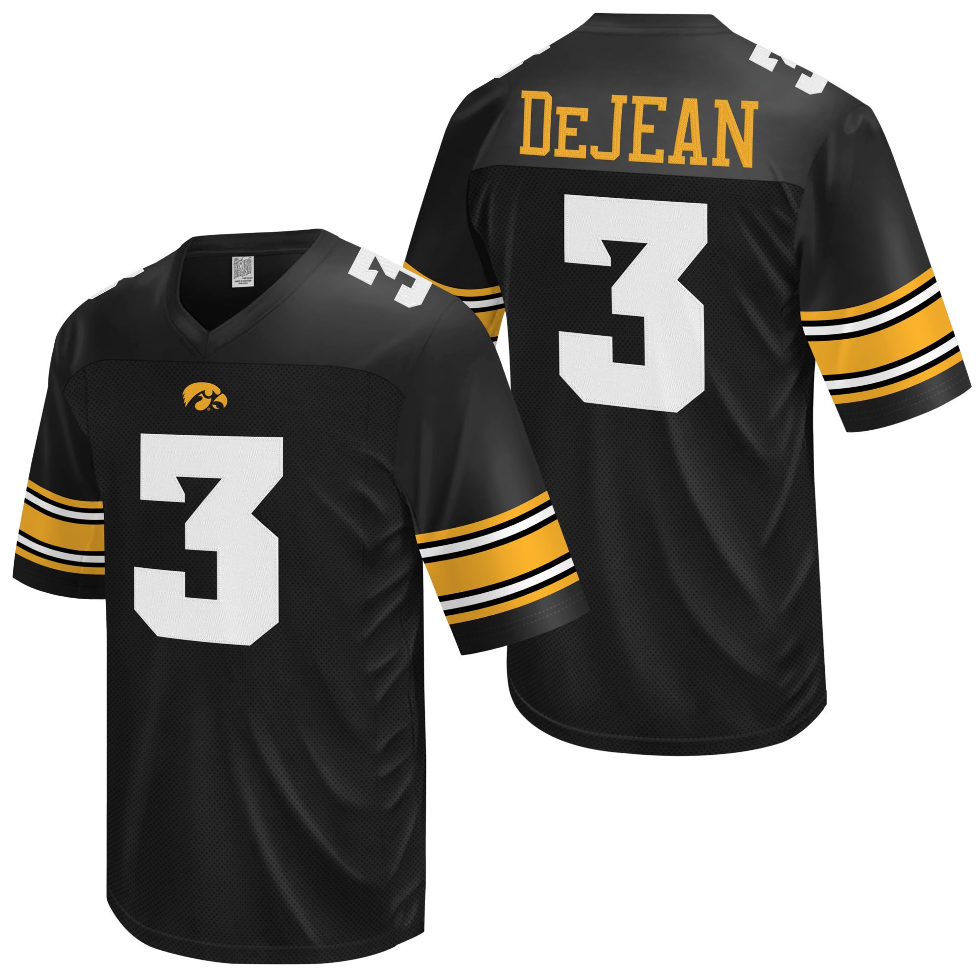 Retro Brand Men's Iowa Hawkeyes Black Cooper DeJean #3 Jersey