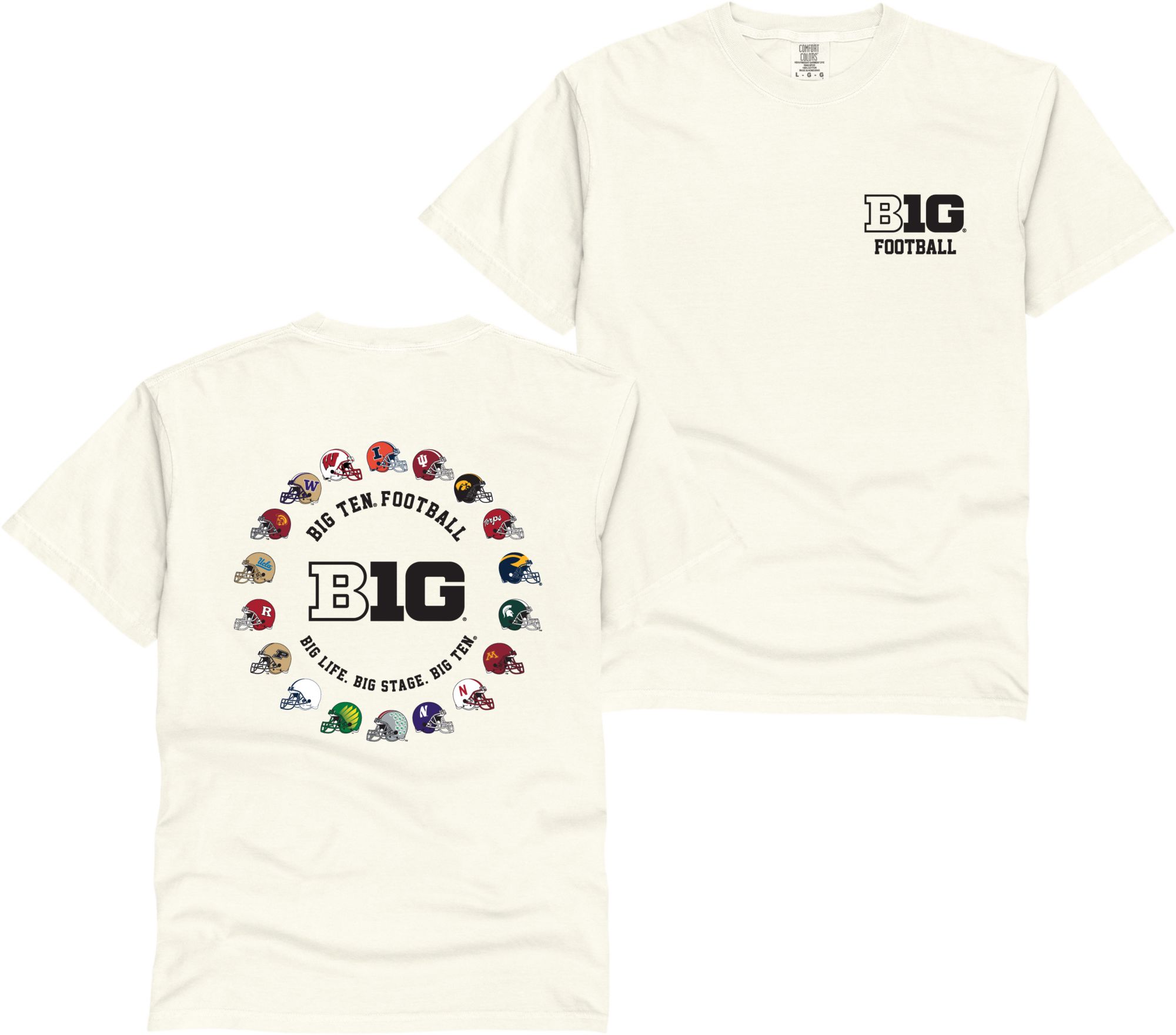 Retro Brand Men's NCAA Big 10 Helmet T-Shirt