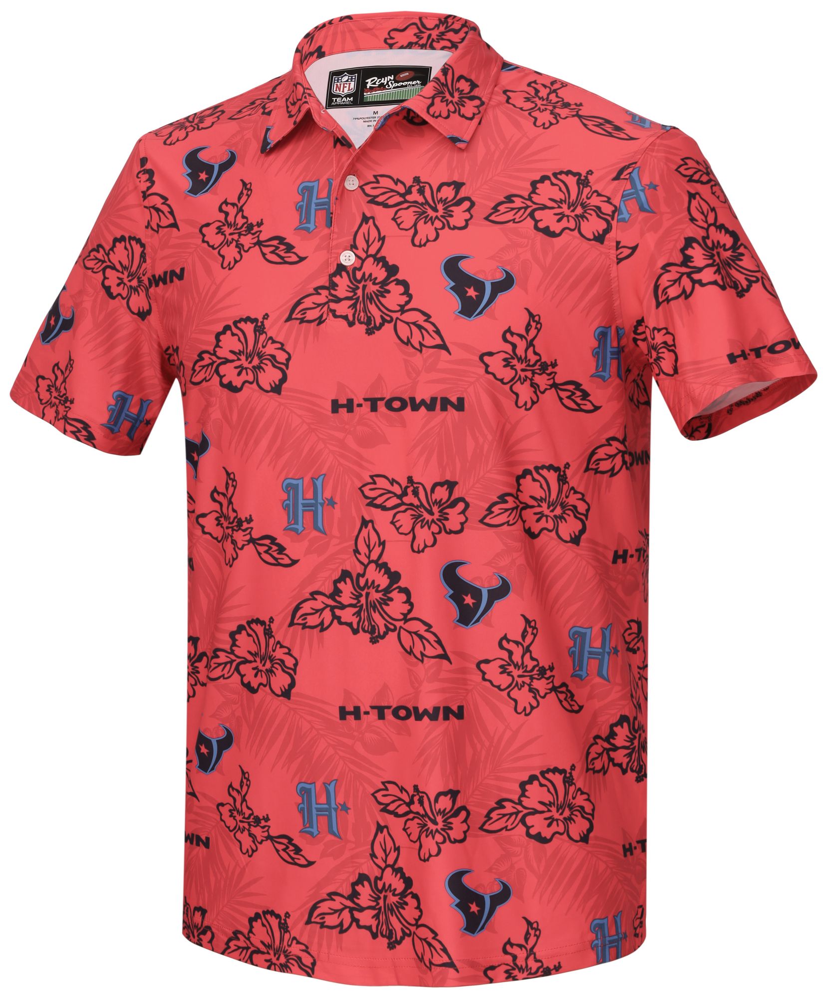Reyn Spooner Men's Houston Texans Red Game Day Polo