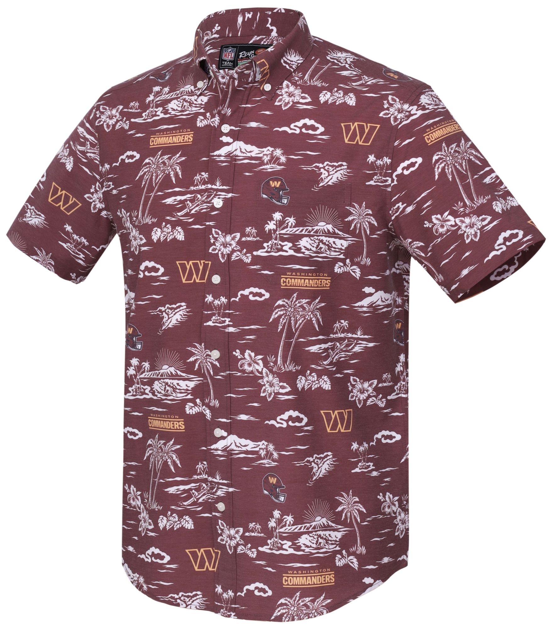 Reyn Spooner Men's Washington Commanders Burgundy Throwback Performance Button-Down Shirt