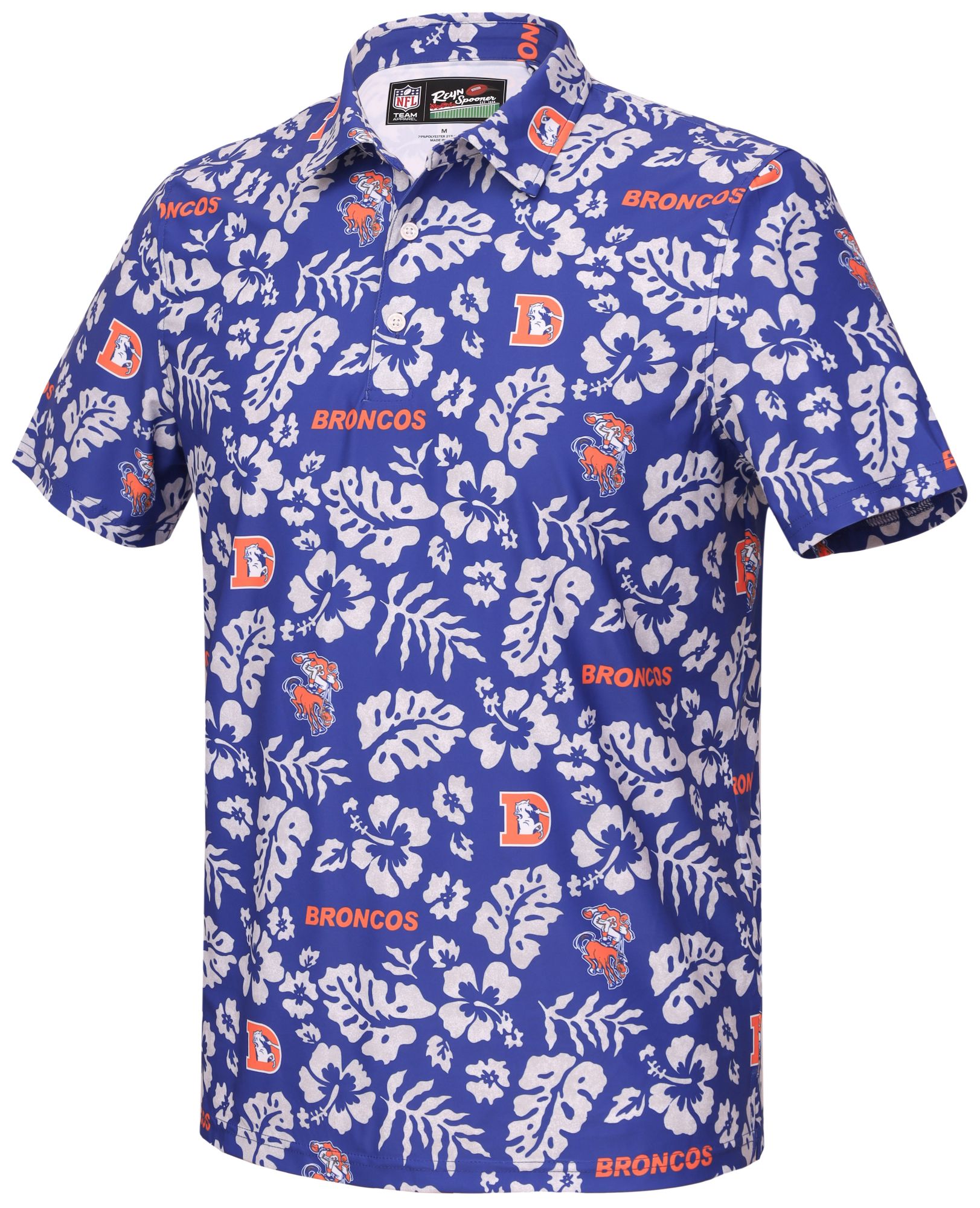 Reyn Spooner Men's Denver Broncos Blue Performance Polo