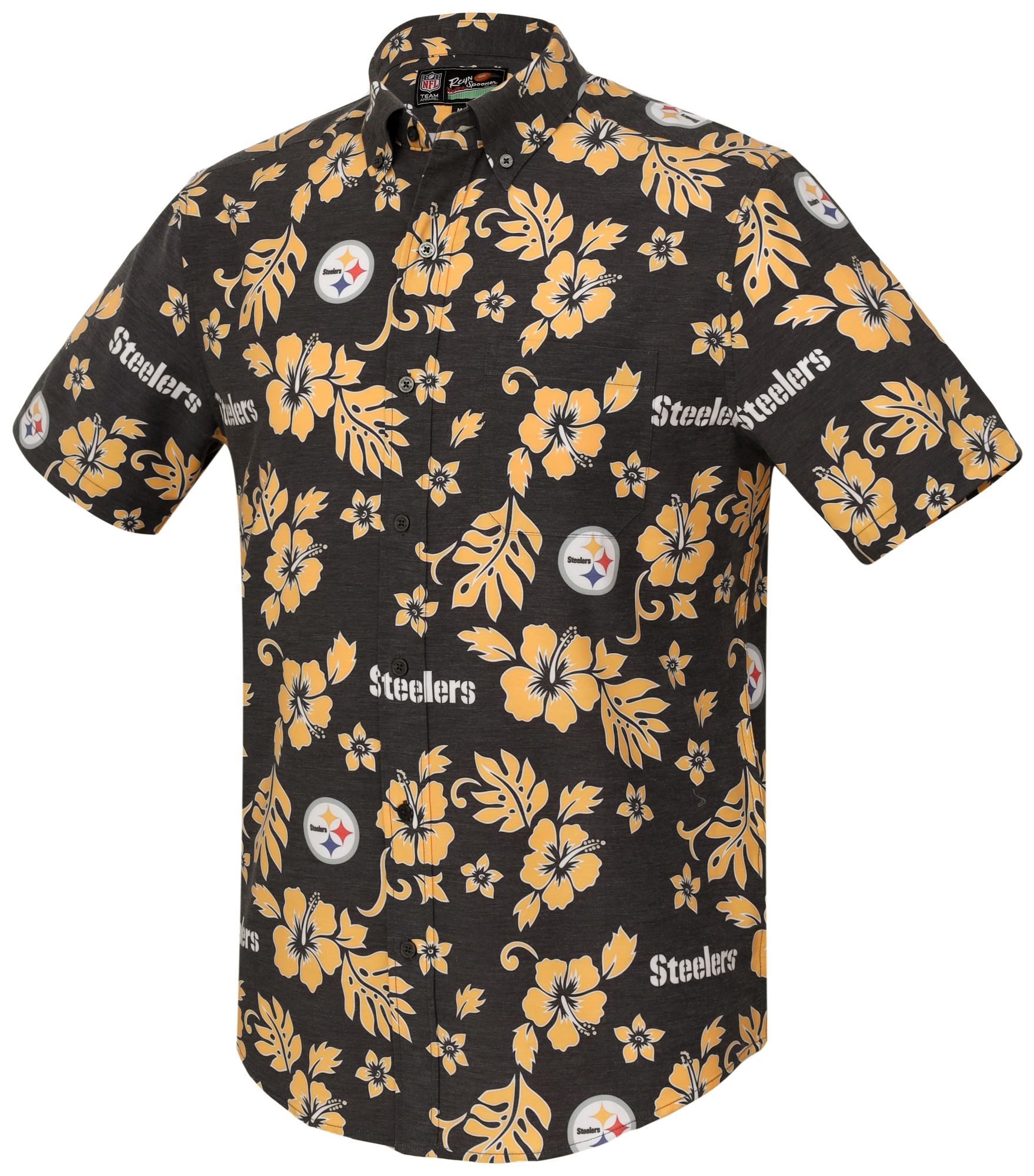 Reyn Spooner Black Pittsburgh Steelers Black Gameday Performance Button-Down Shirt
