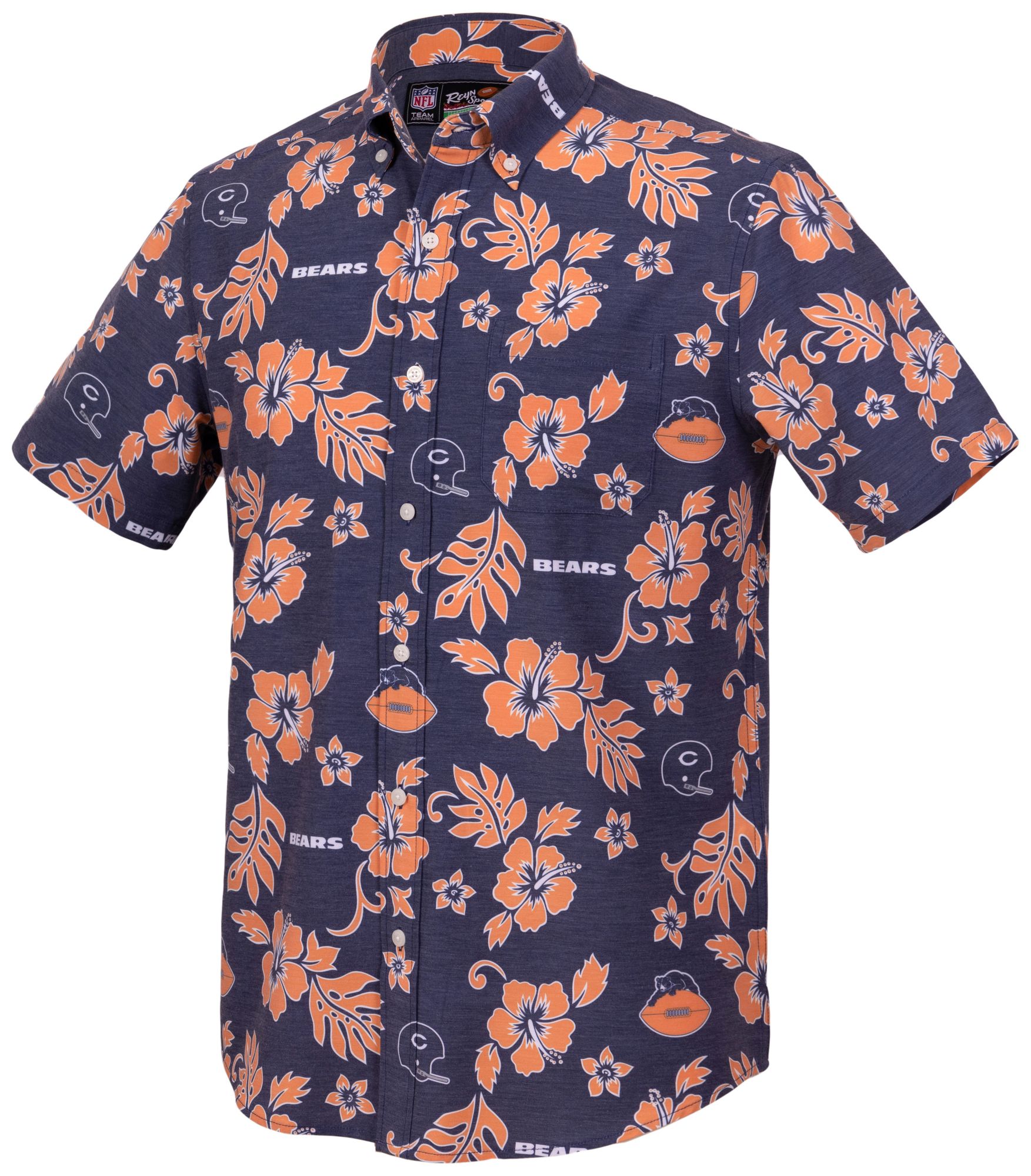 Reyn Spooner Men's Chicago Bears Navy Throwback Performance Button-Down Shirt