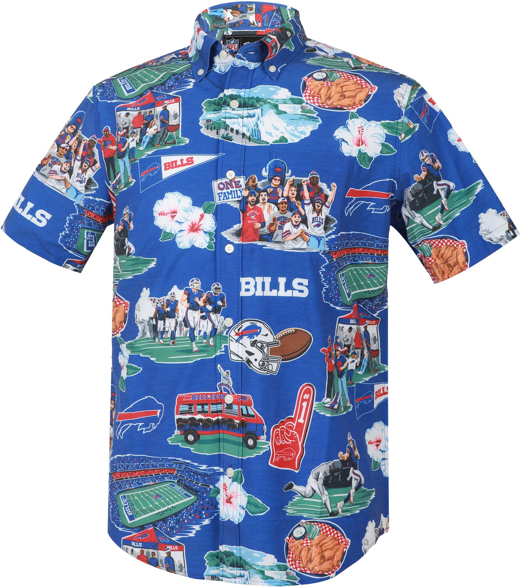 Reyn Spooner Men's Buffalo Bills Blue Scenic Button-Down Shirt
