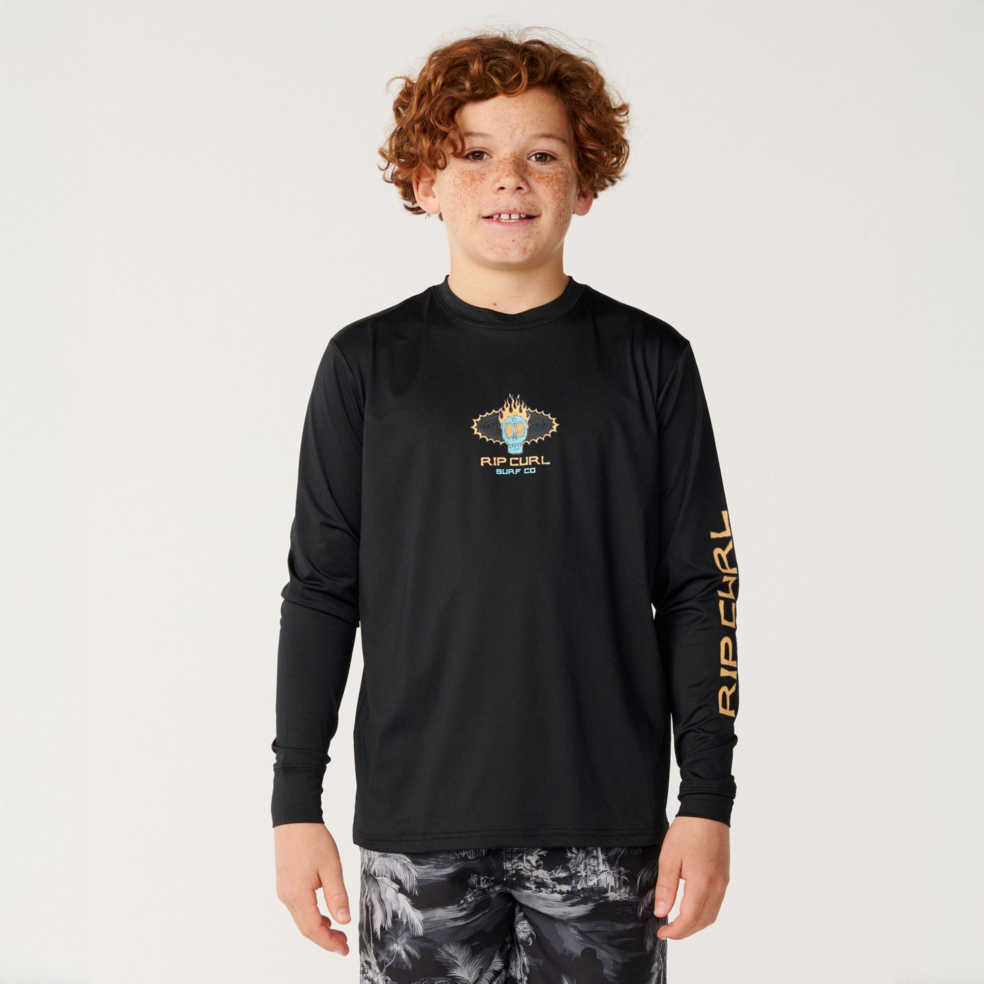 Rip Curl Boys' Cosmic Skull UPF Long-Sleeve Shirt