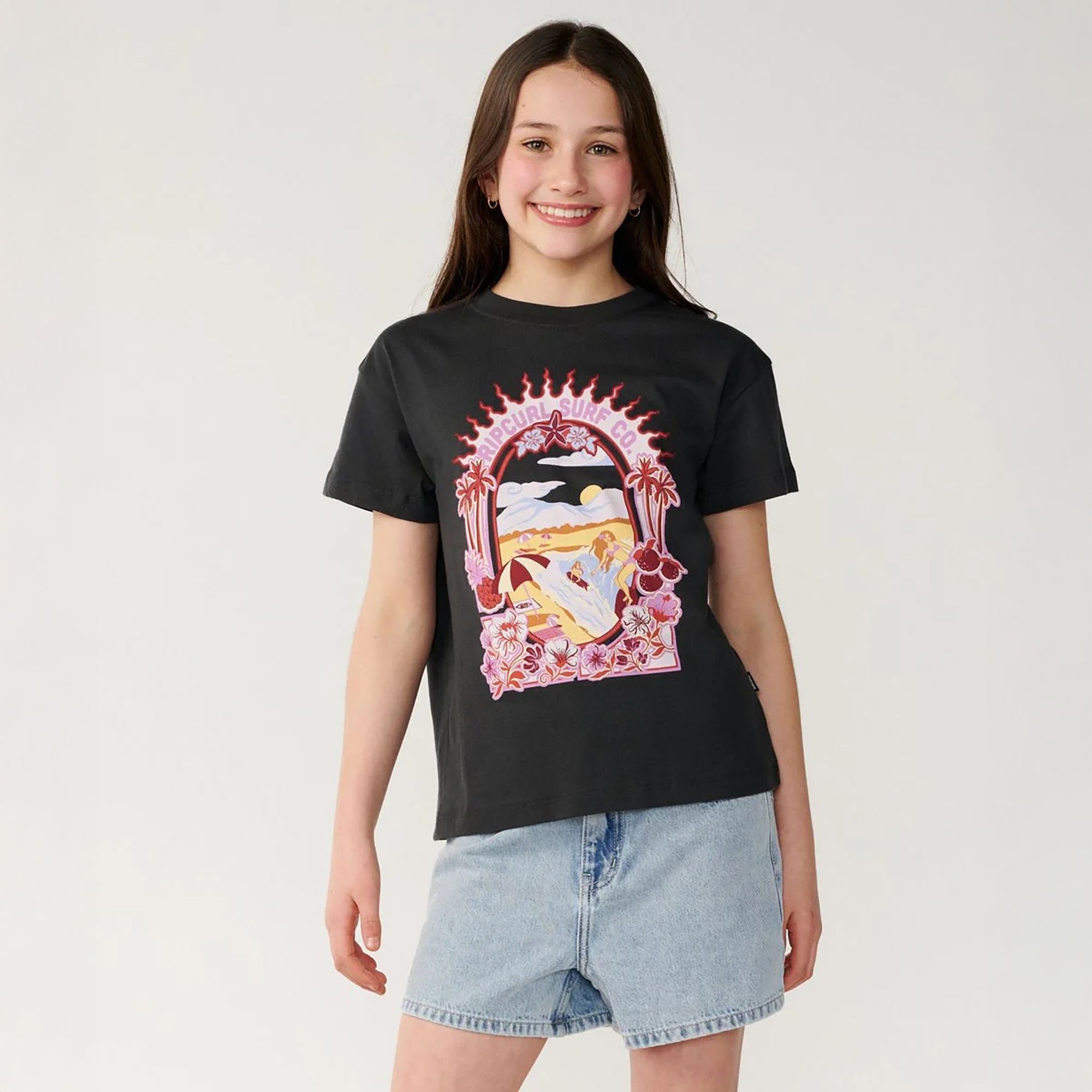 Rip Curl Girls' Costa Del Sol Band Graphic Tee