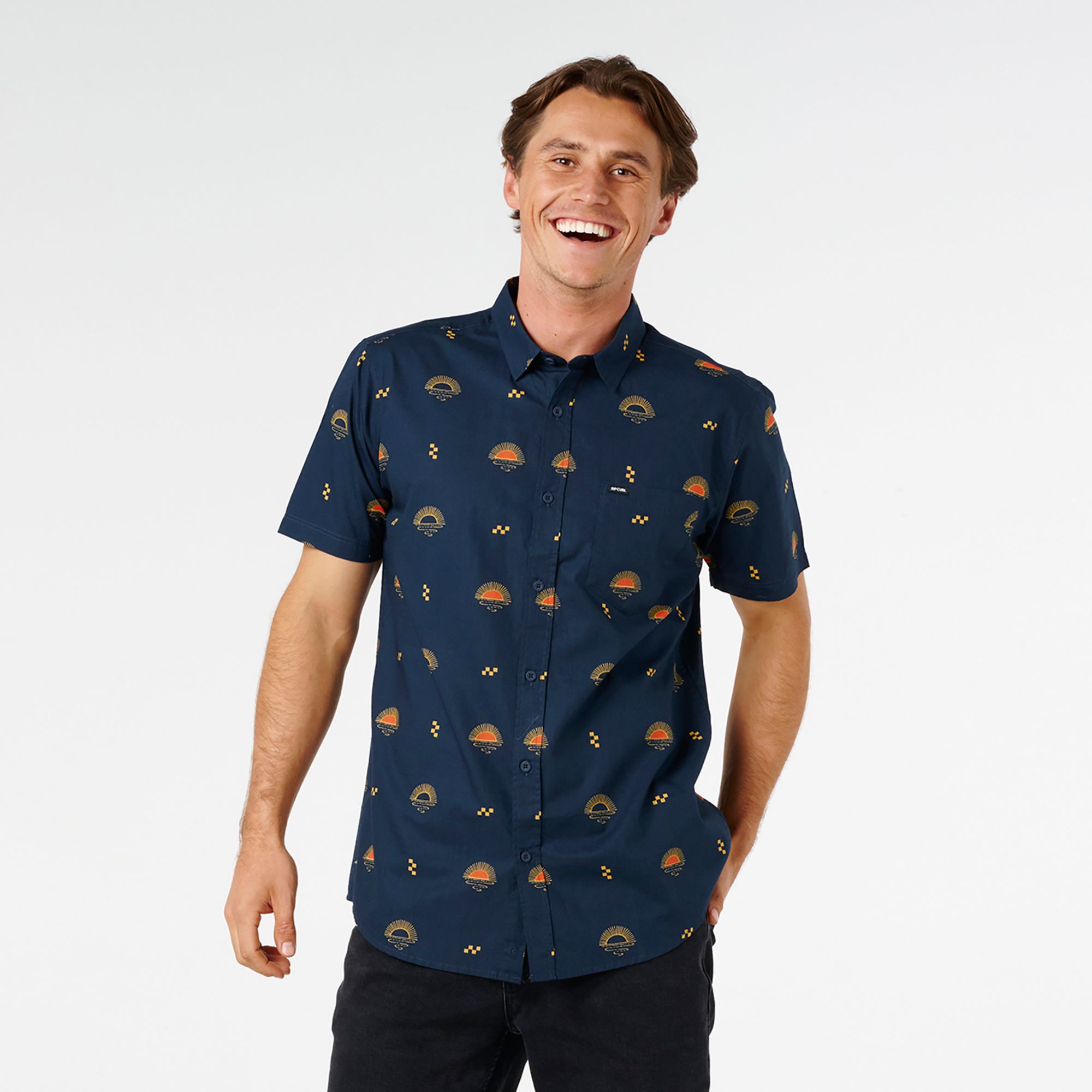Rip Curl Men's Hypno Micro Woven Short Sleeve Shirt