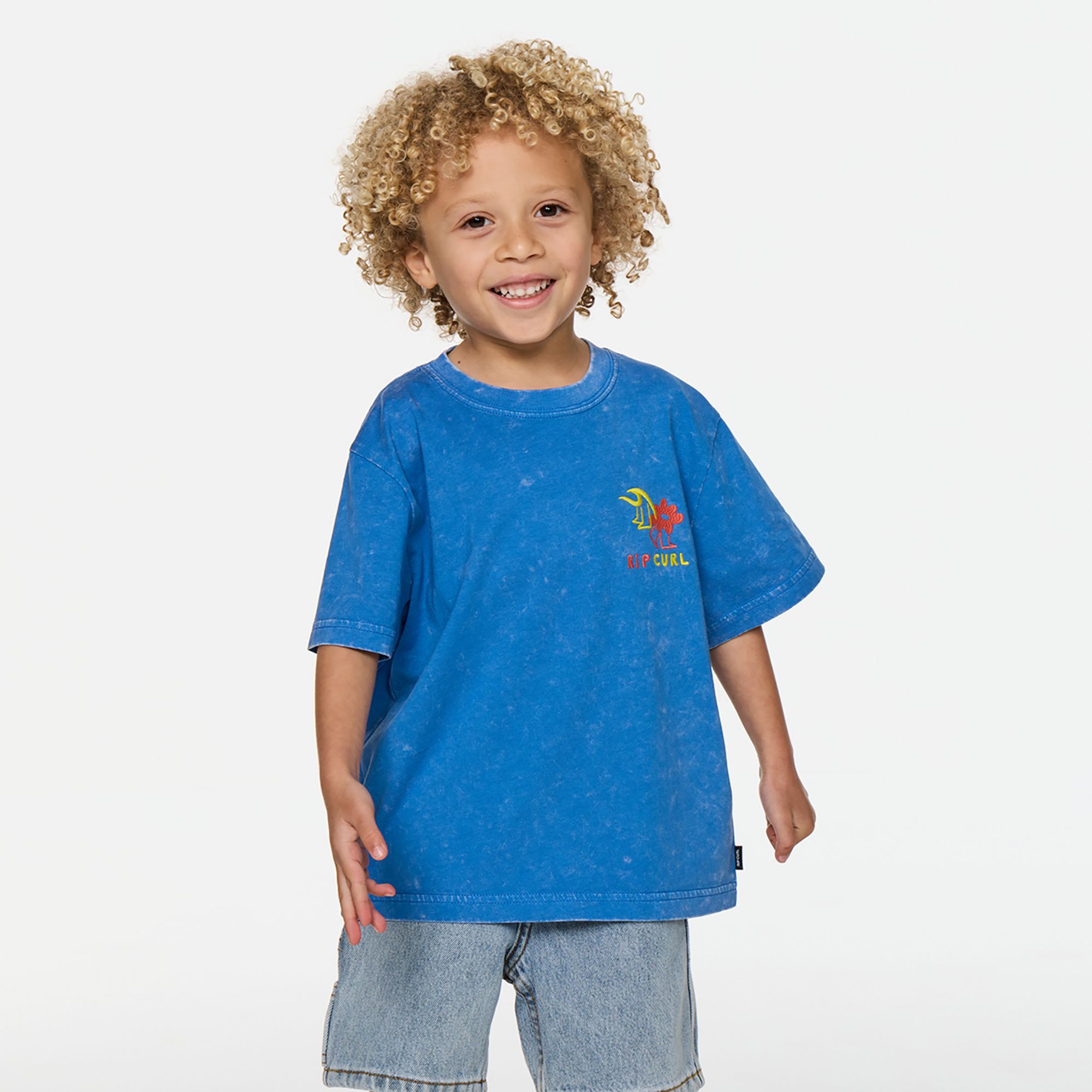 Rip Curl Little Boys' Surf Check Wash Tee