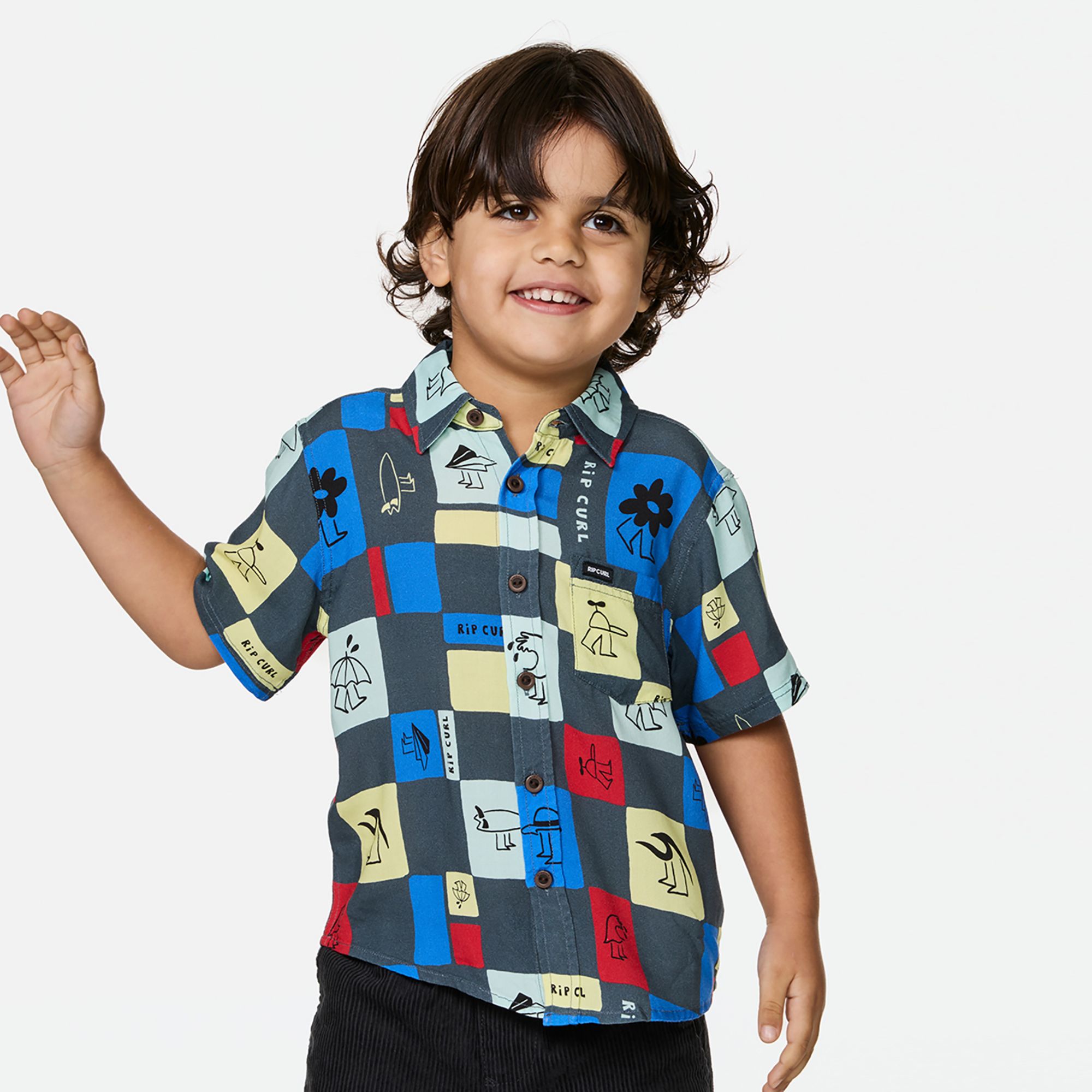 Rip Curl Little Boys' Surf Check Short-Sleeve Shirt