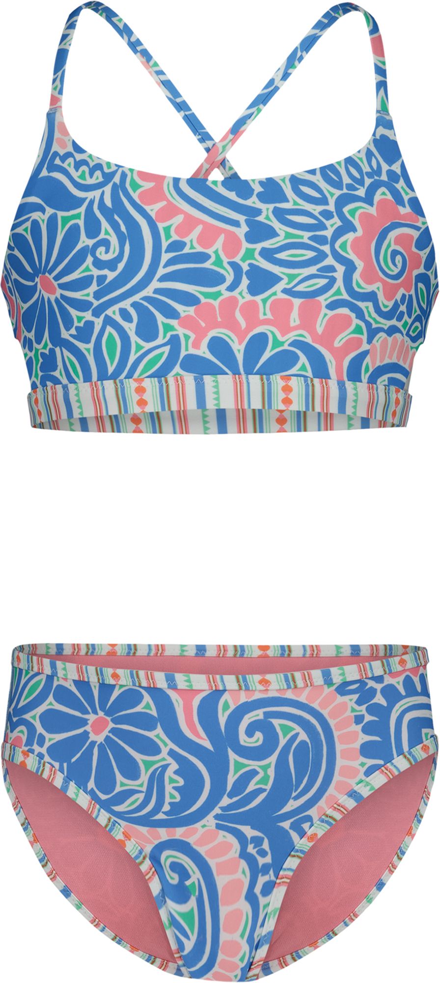 Roxy Girls' Cascais Floral Reversible Bikini Set