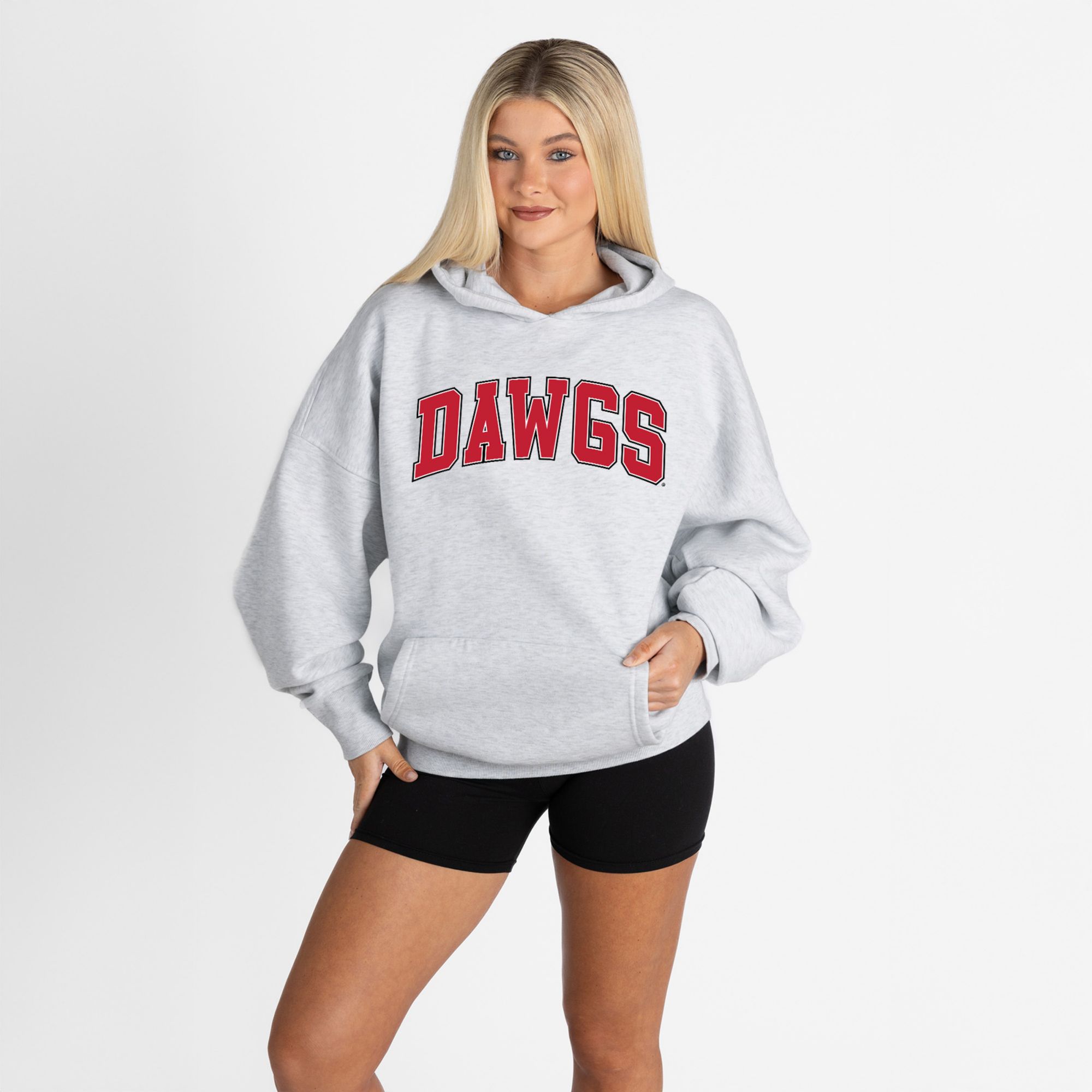 Gameday Couture Women's Georgia Bulldogs White Oversized Pullover Hoodie