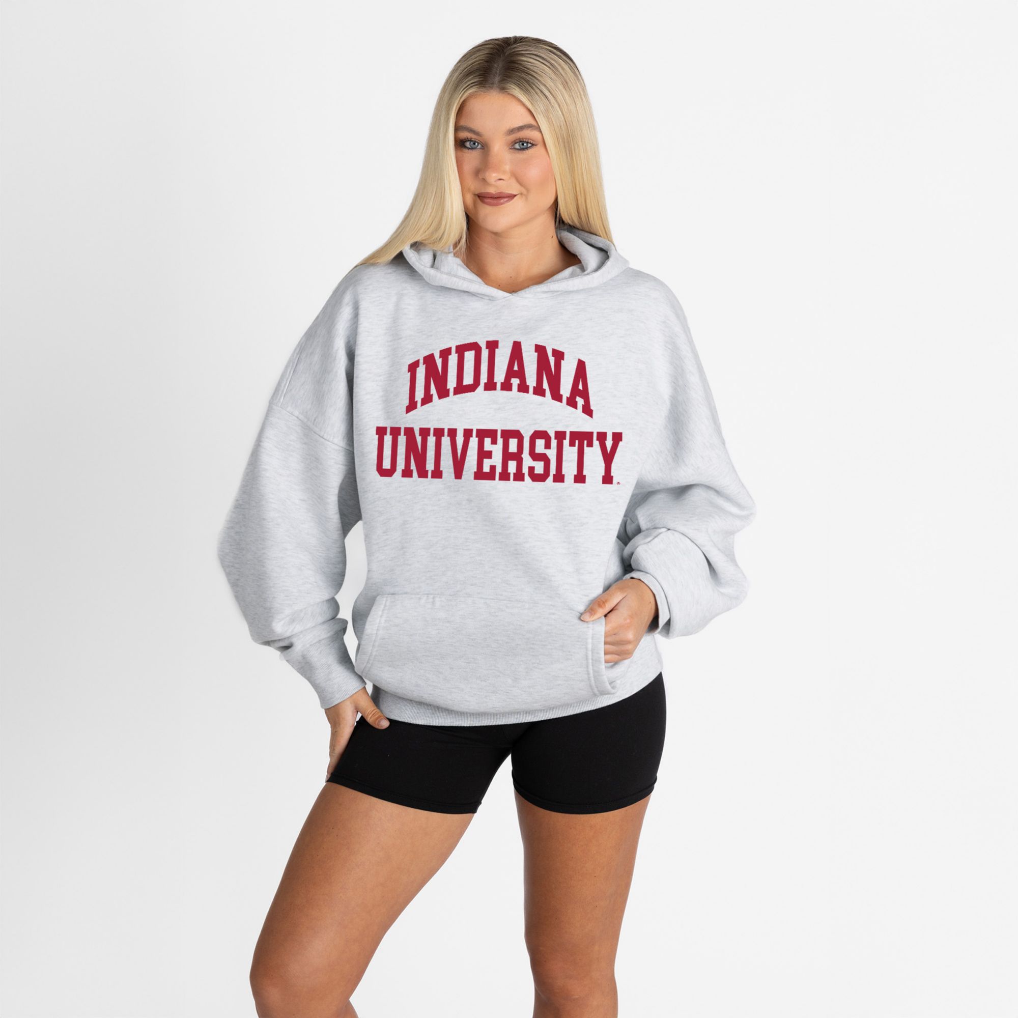 Gameday Couture Women's Indiana Hoosiers White Oversized Pullover Hoodie