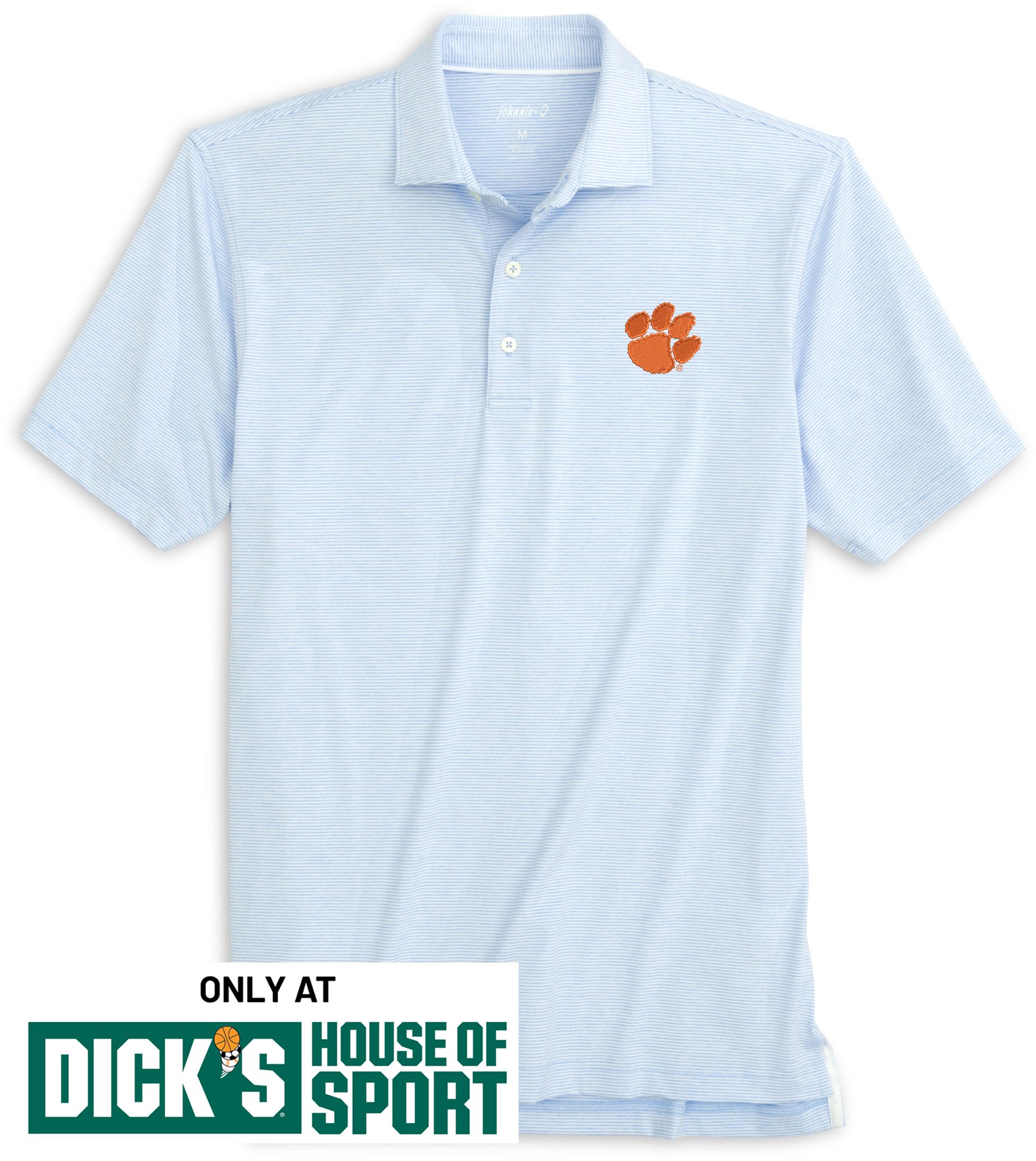 Johnnie-O Men's Clemson Tigers Light Blue Lyndonn Polo