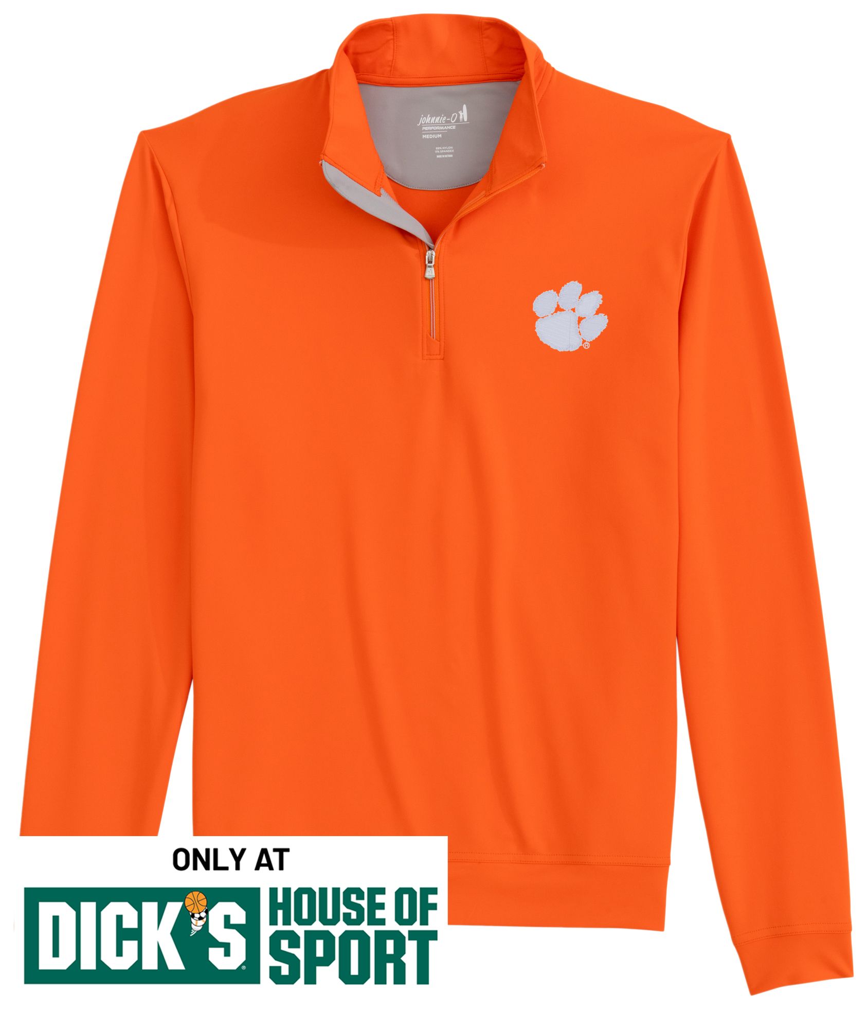 Johnnie-O Men's Clemson Tigers Orange Motion 1/4 Zip Pullover