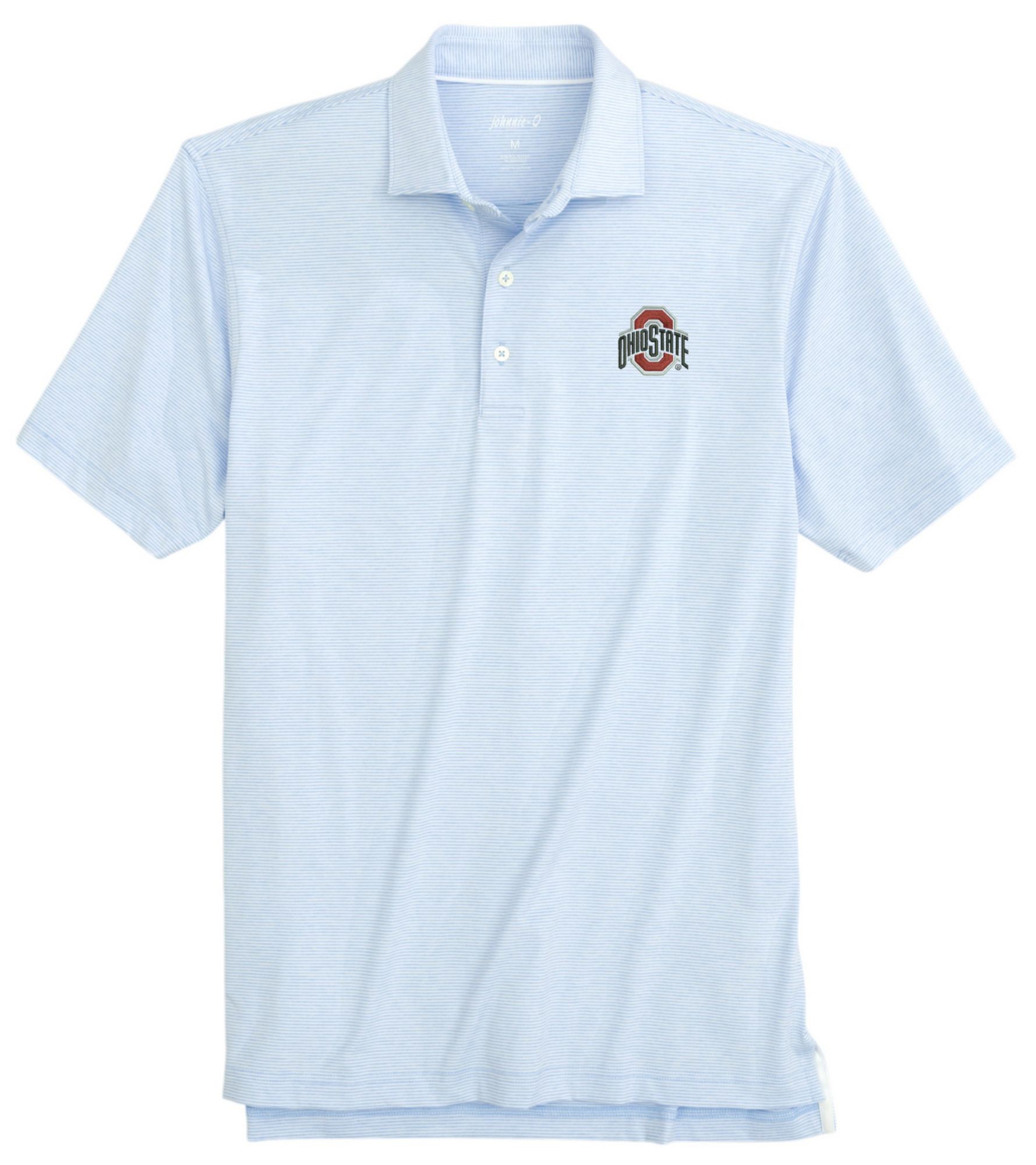 Johnnie-O Men's Ohio State Buckeyes Light Blue Lyndonn Polo