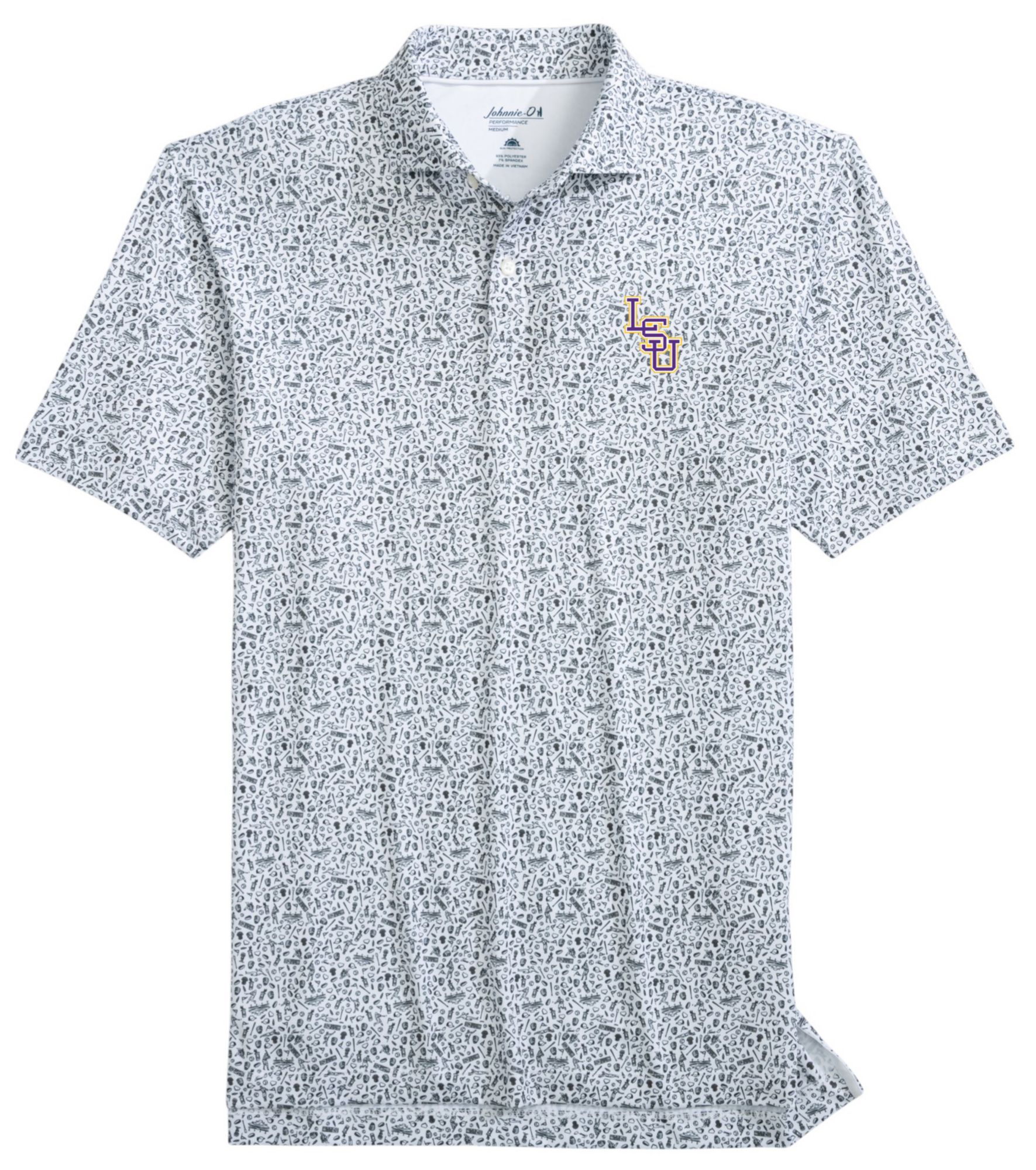 Johnnie-O Men's LSU Tigers Black Rally Cap Polo