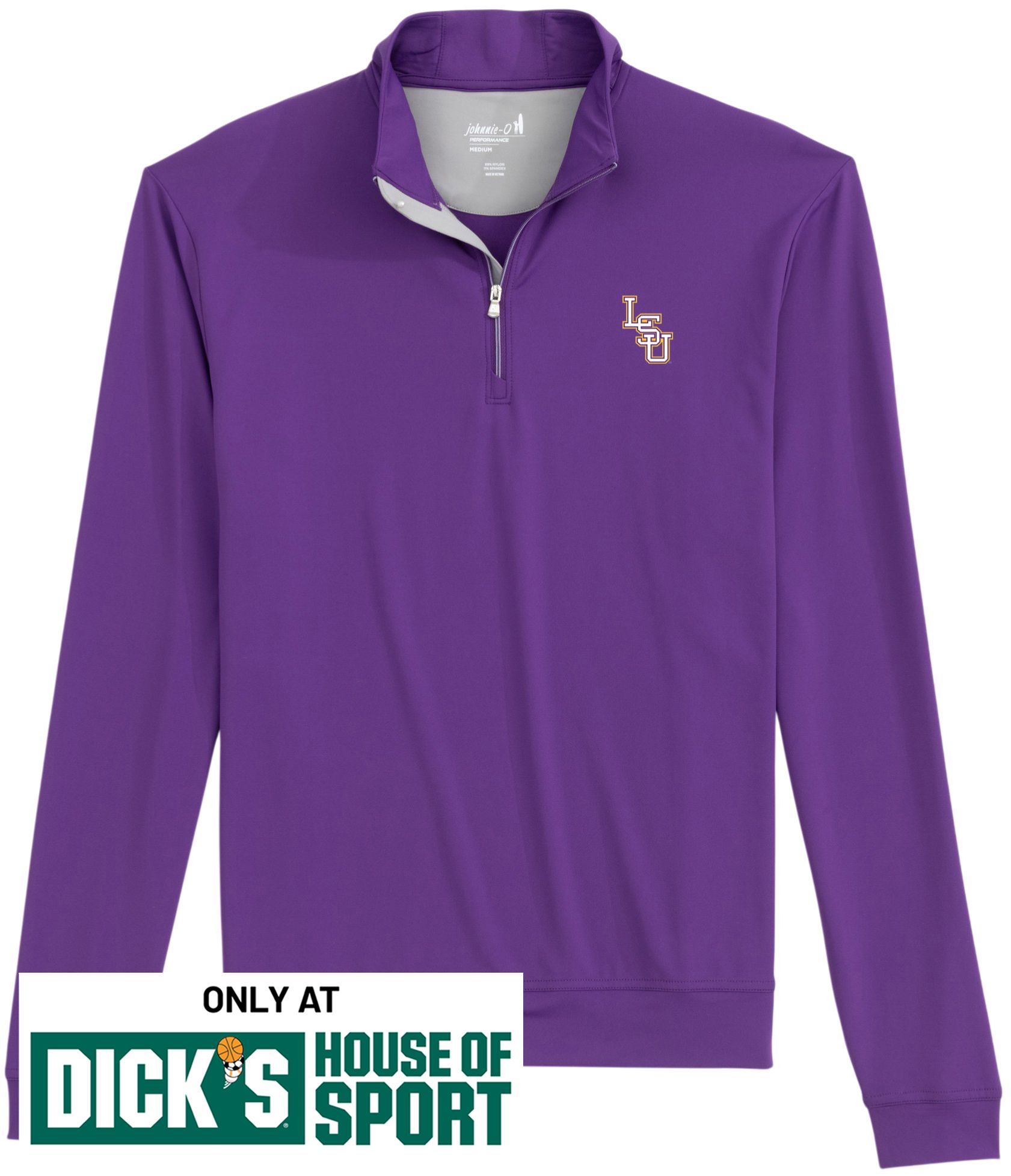Johnnie-O Men's LSU Tigers Purple Motion 1/4 Zip Pullover