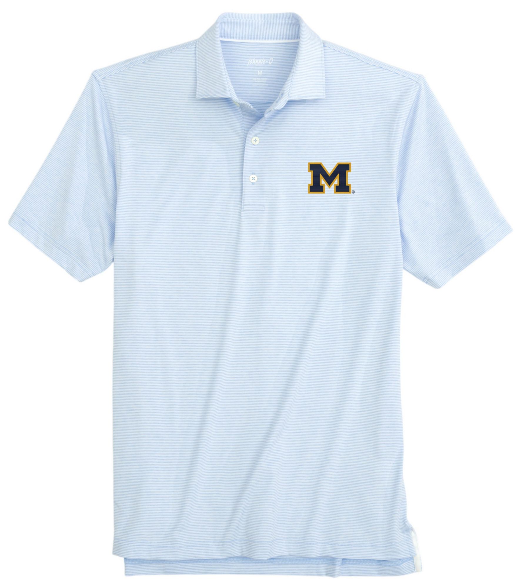 Johnnie-O Men's Michigan Wolverines Light Blue Lyndonn Polo